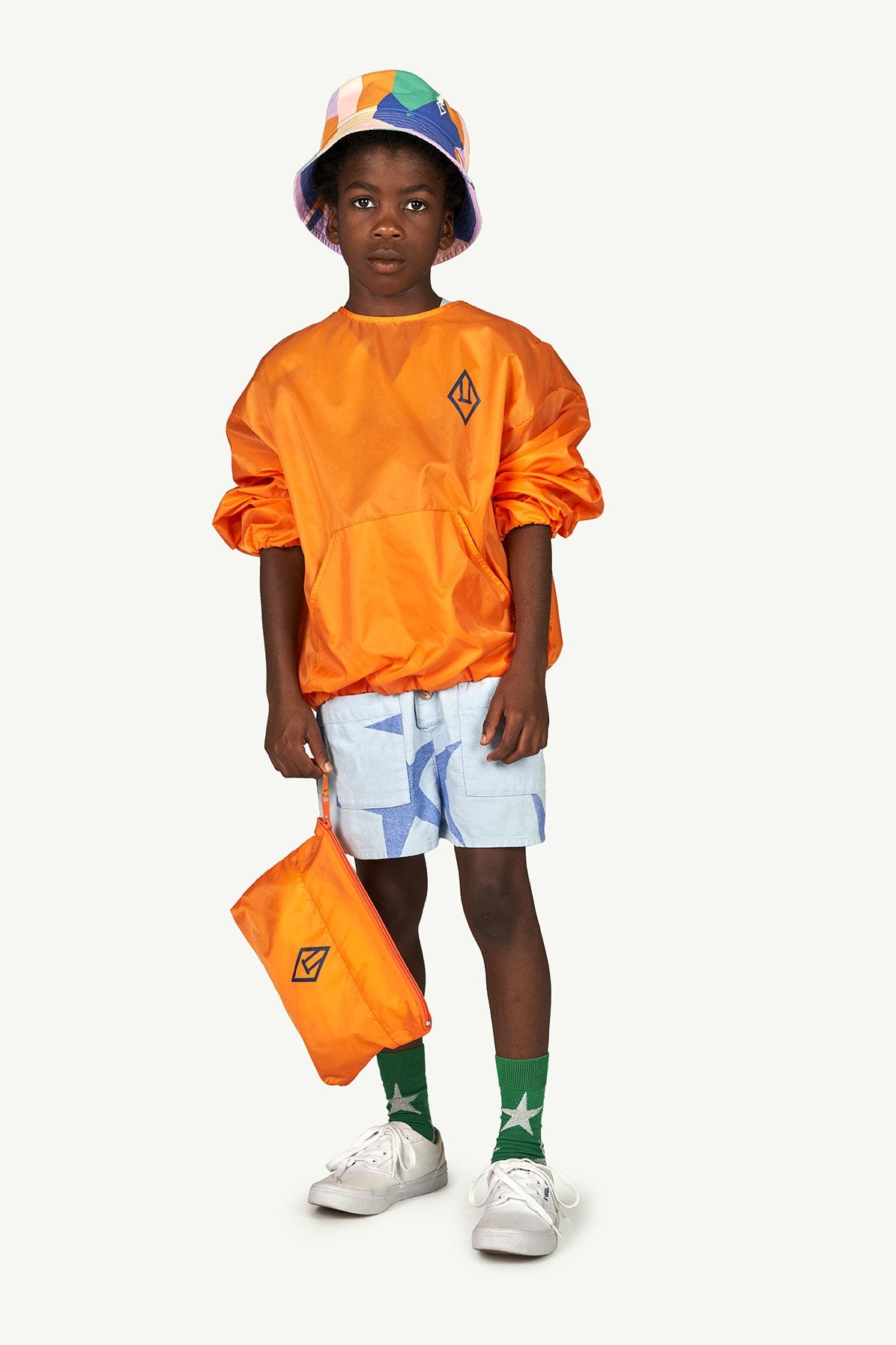 Orange Logo Carp Jacket MODEL FRONT