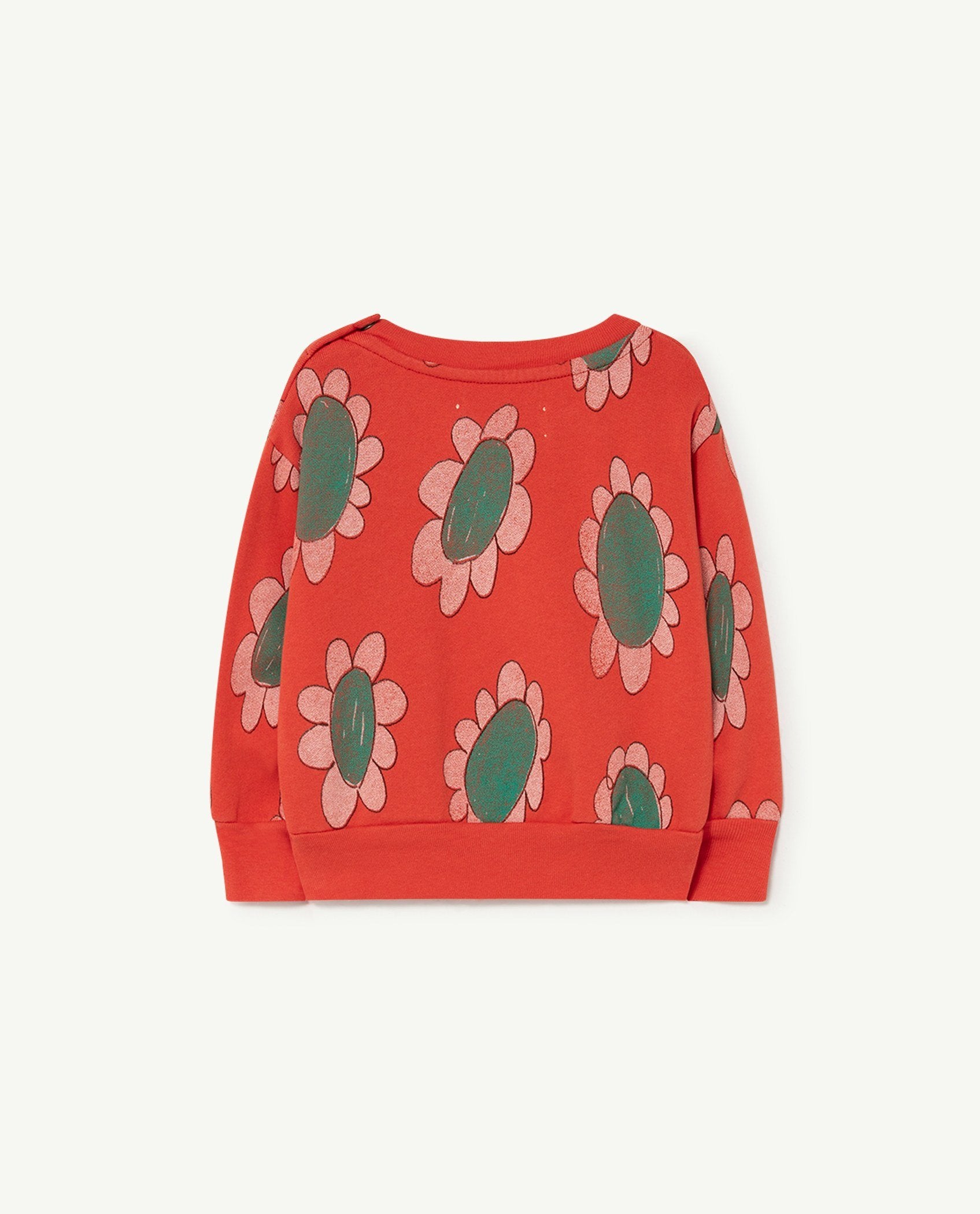 Red Flowers Bear Baby Sweatshirt PRODUCT BACK