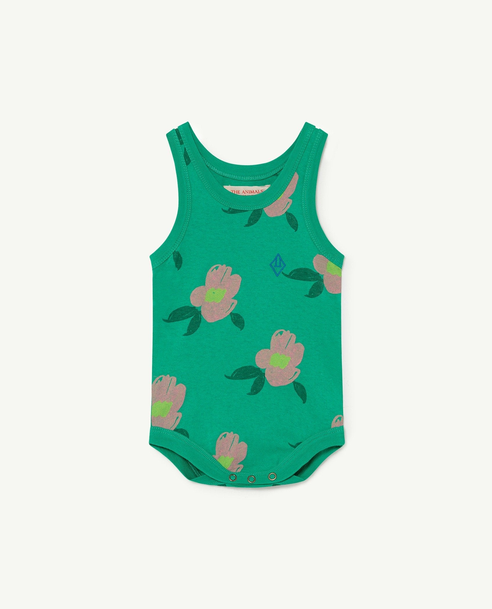 Green Flowers Turtle Baby Body PRODUCT FRONT
