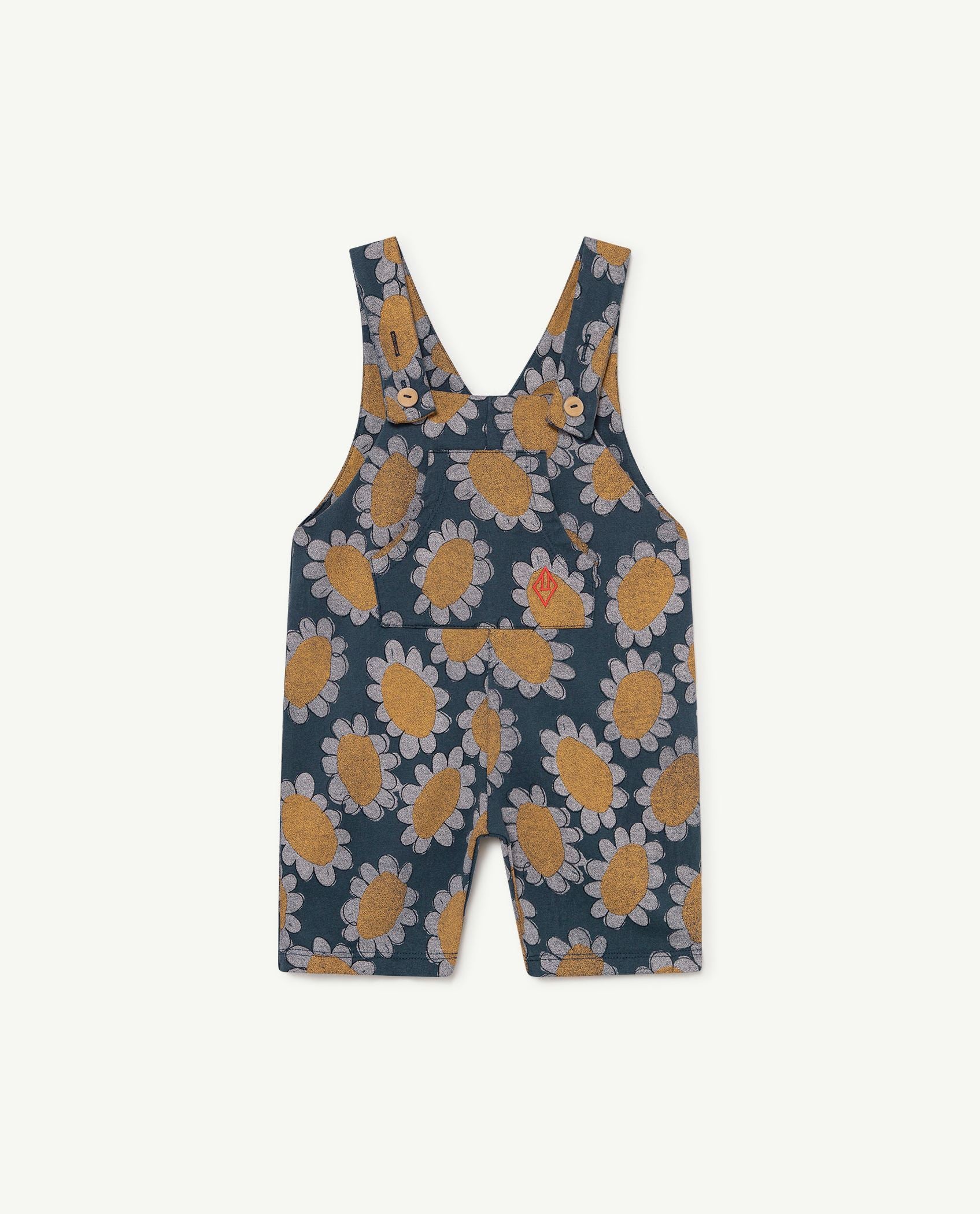 Navy Flowers Mammoth Baby Jumpsuit PRODUCT FRONT