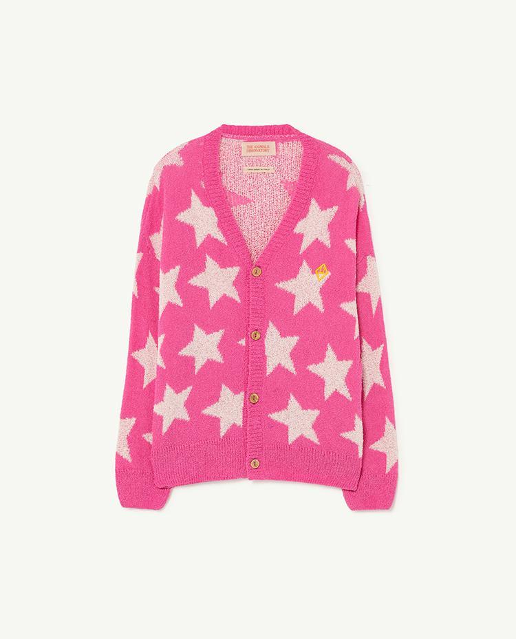 Pink Logo Stars Racoon Cardigan COVER