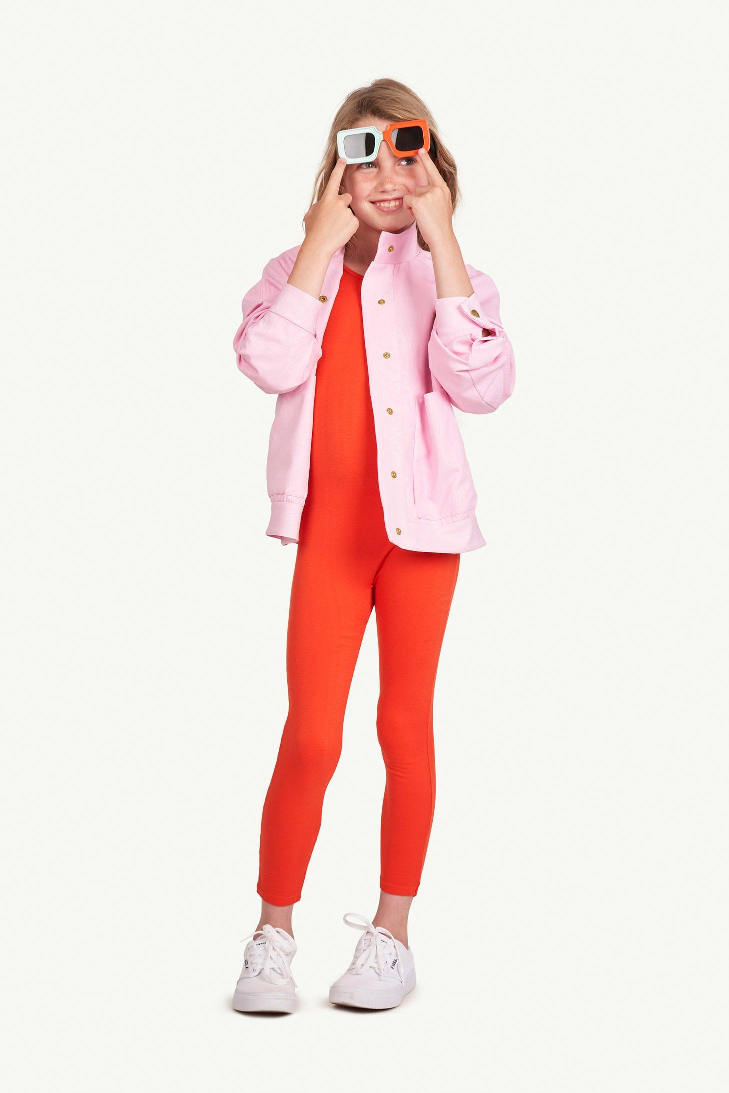 Pink Logo Moare Jacket MODEL FRONT