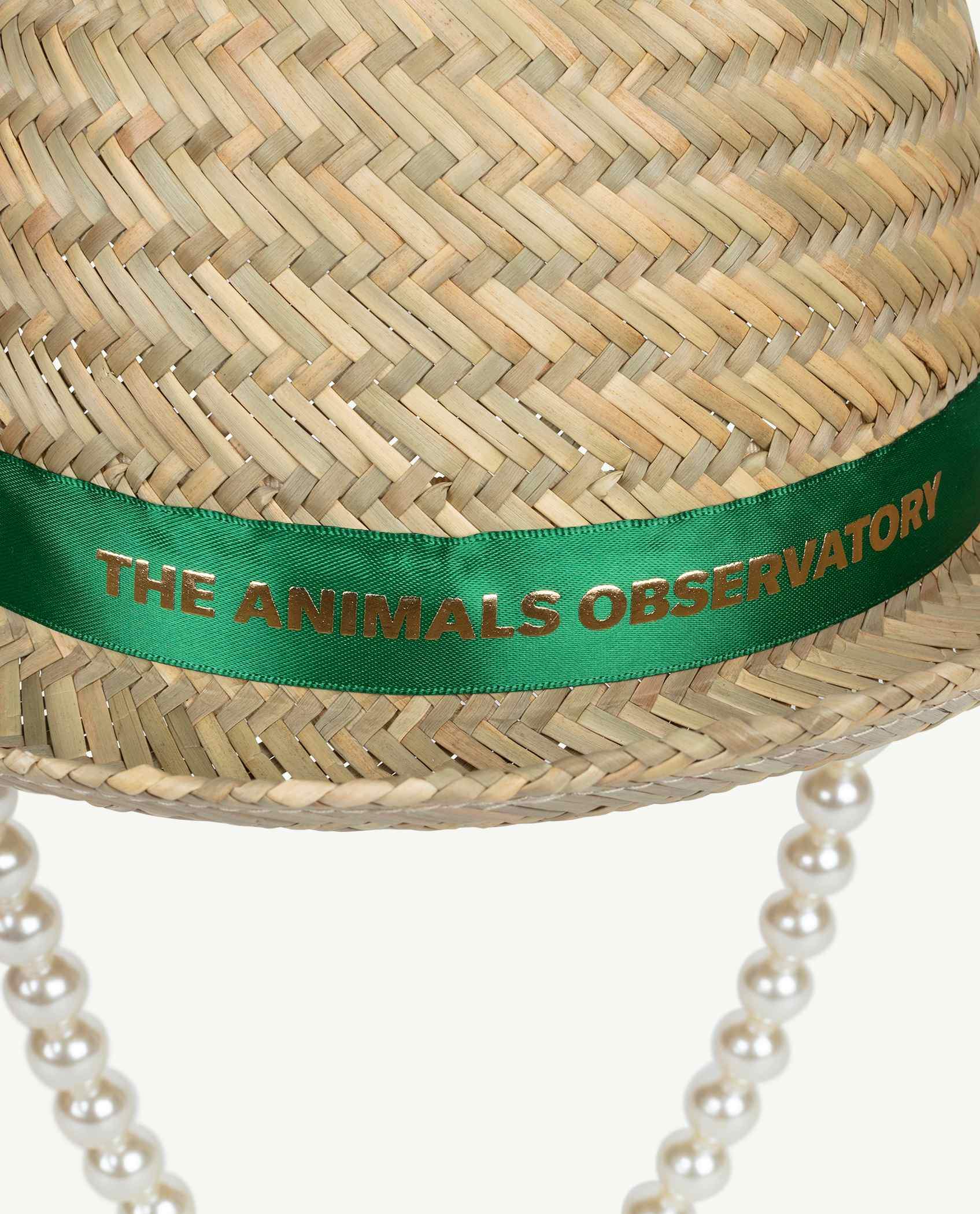 Green Straw Hat PRODUCT BACK
