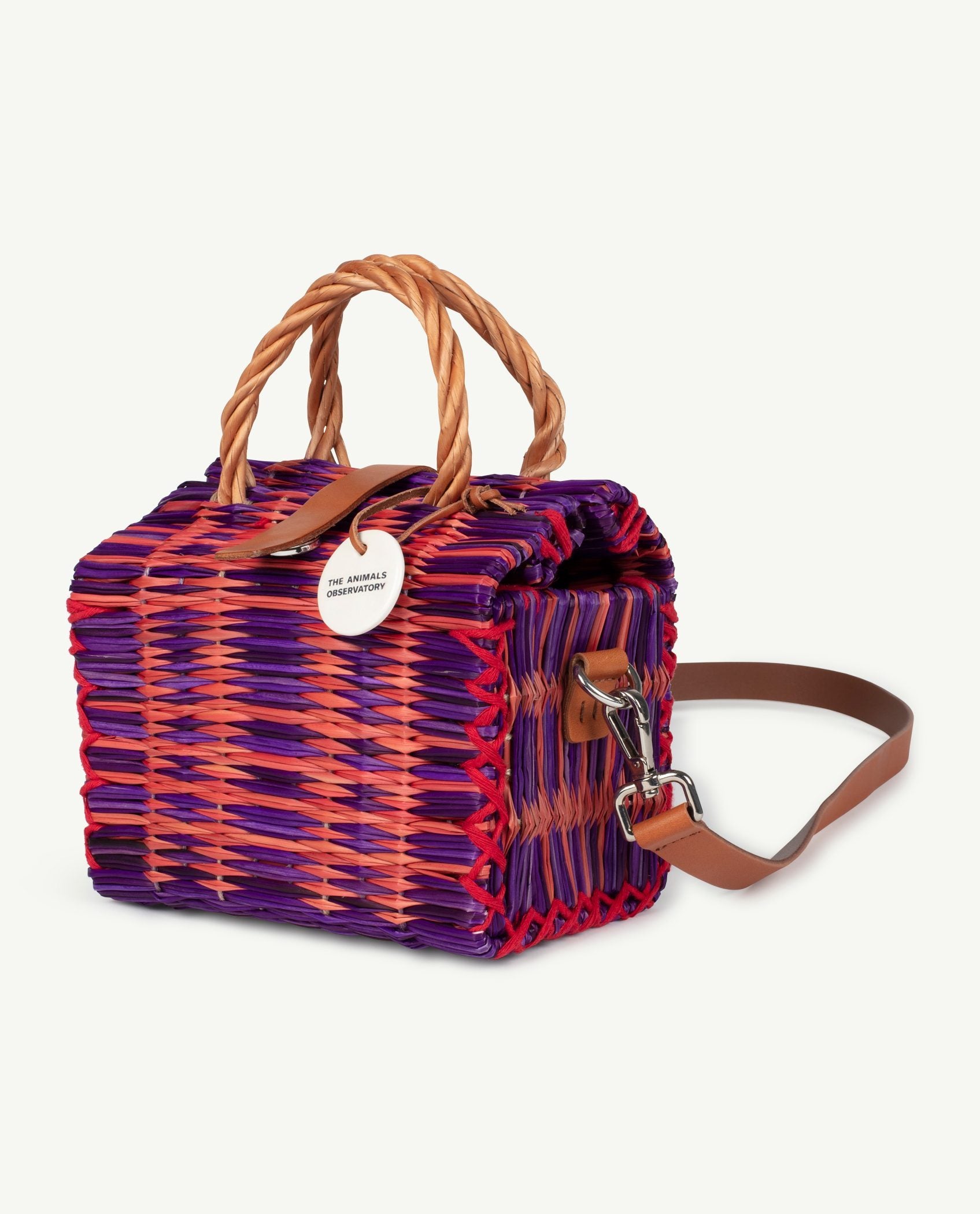 Purple Mini Basket Bag PRODUCT BACK
