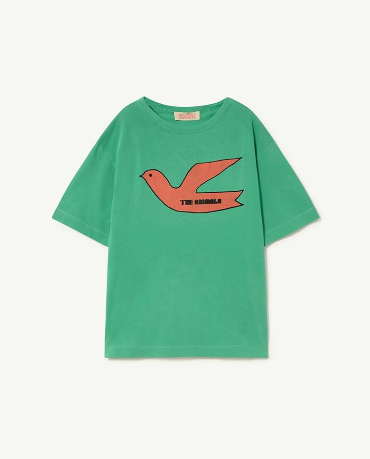 Green Bird Rooster Oversize T-Shirt COVER