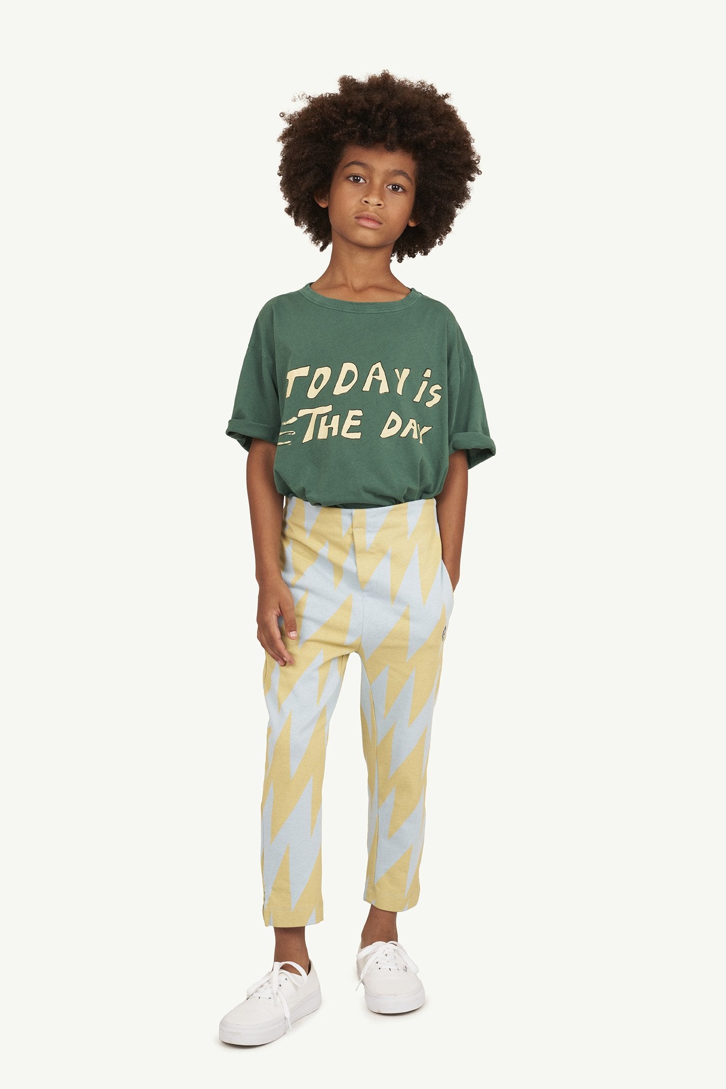 Green Rooster Oversize T-Shirt MODEL FRONT