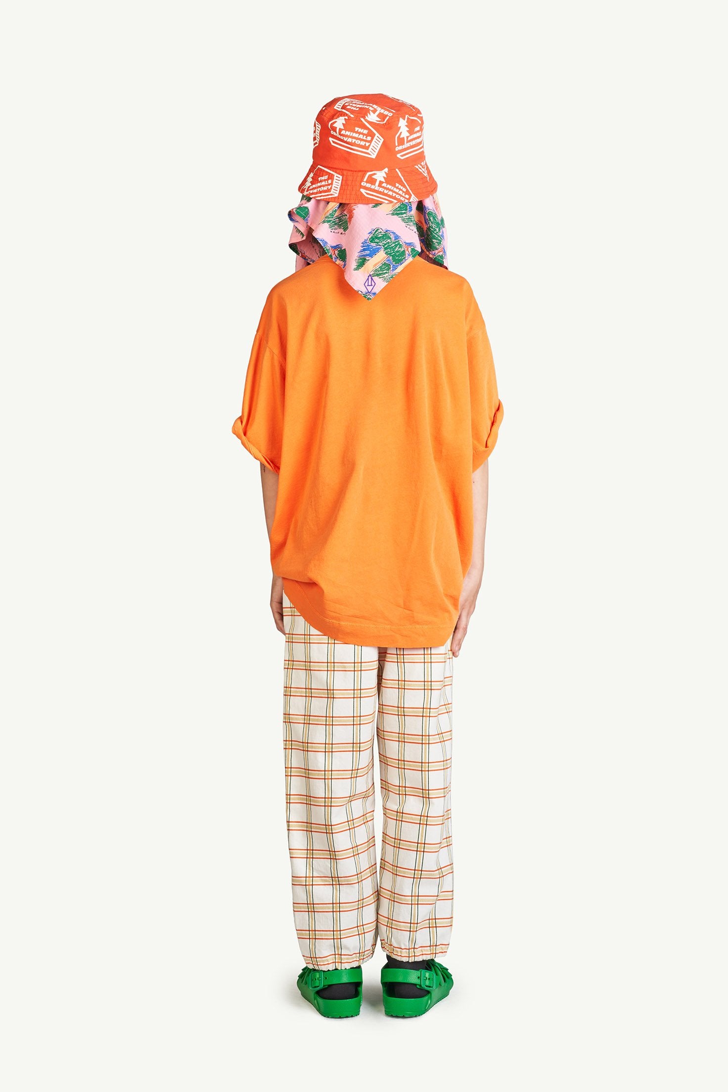 Orange Rooster Oversize T-Shirt MODEL BACK
