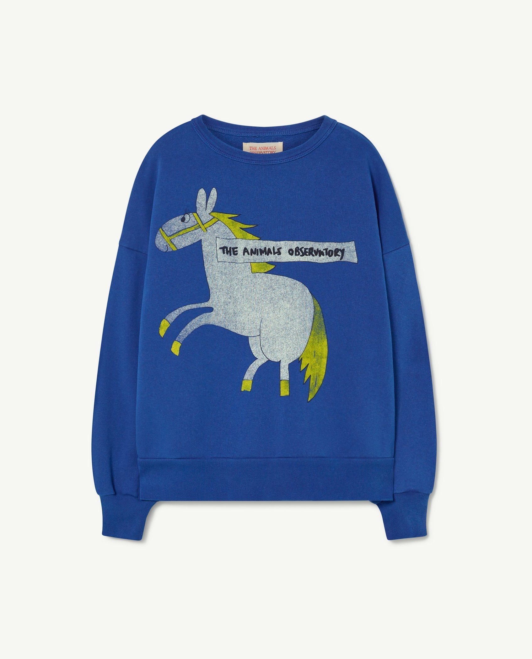 Deep Blue Horse Bear Oversize Sweatshirt PRODUCT FRONT