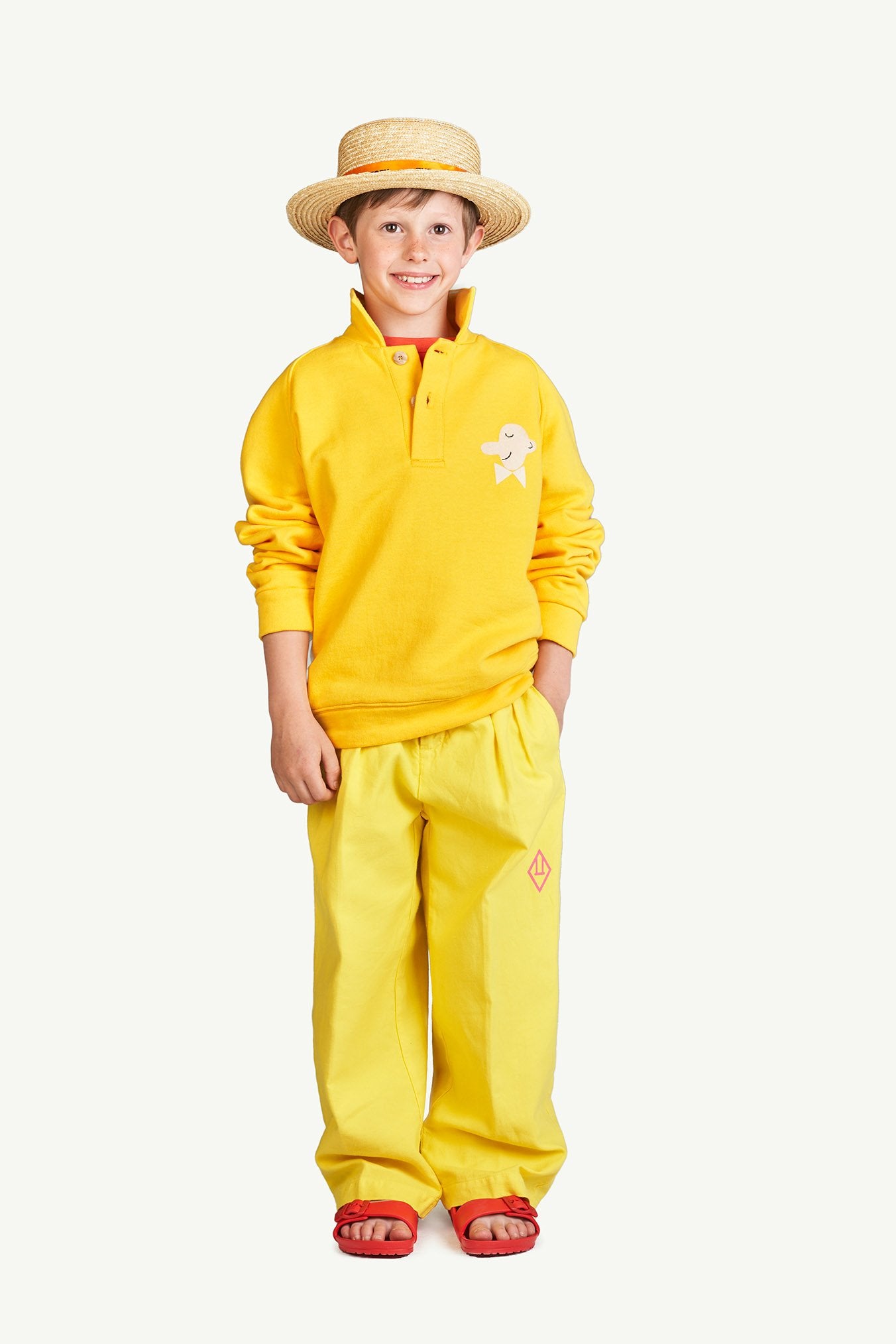 Yellow Face Seahorse Sweatshirt MODEL FRONT
