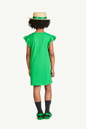 Green Fly Dress MODEL BACK
