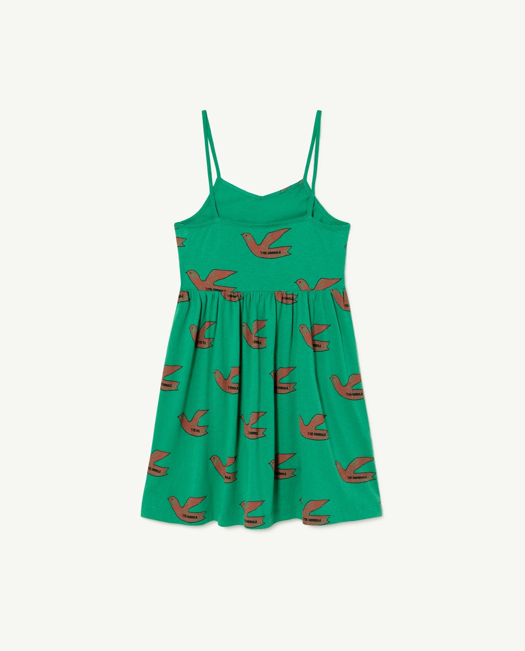 Green Birds Otter Dress PRODUCT BACK