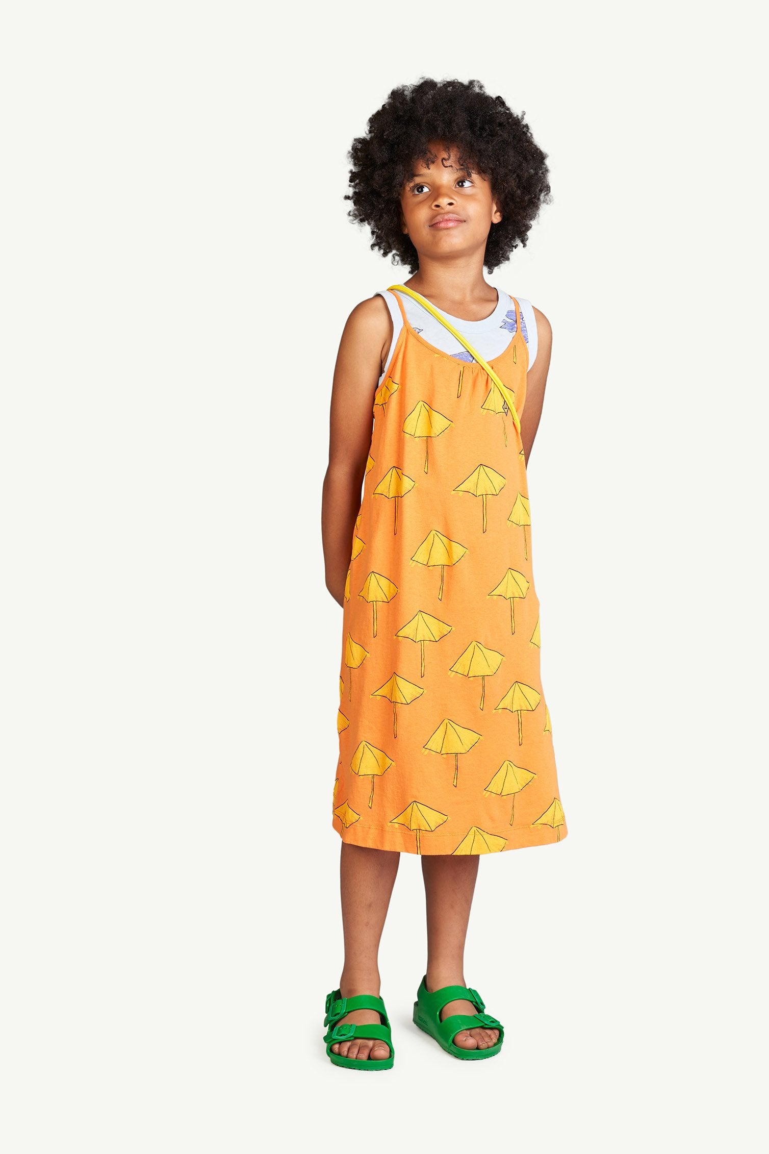Orange Umbrella Gazel Dress MODEL FRONT