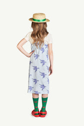 Blue Birds Gazel Dress MODEL BACK