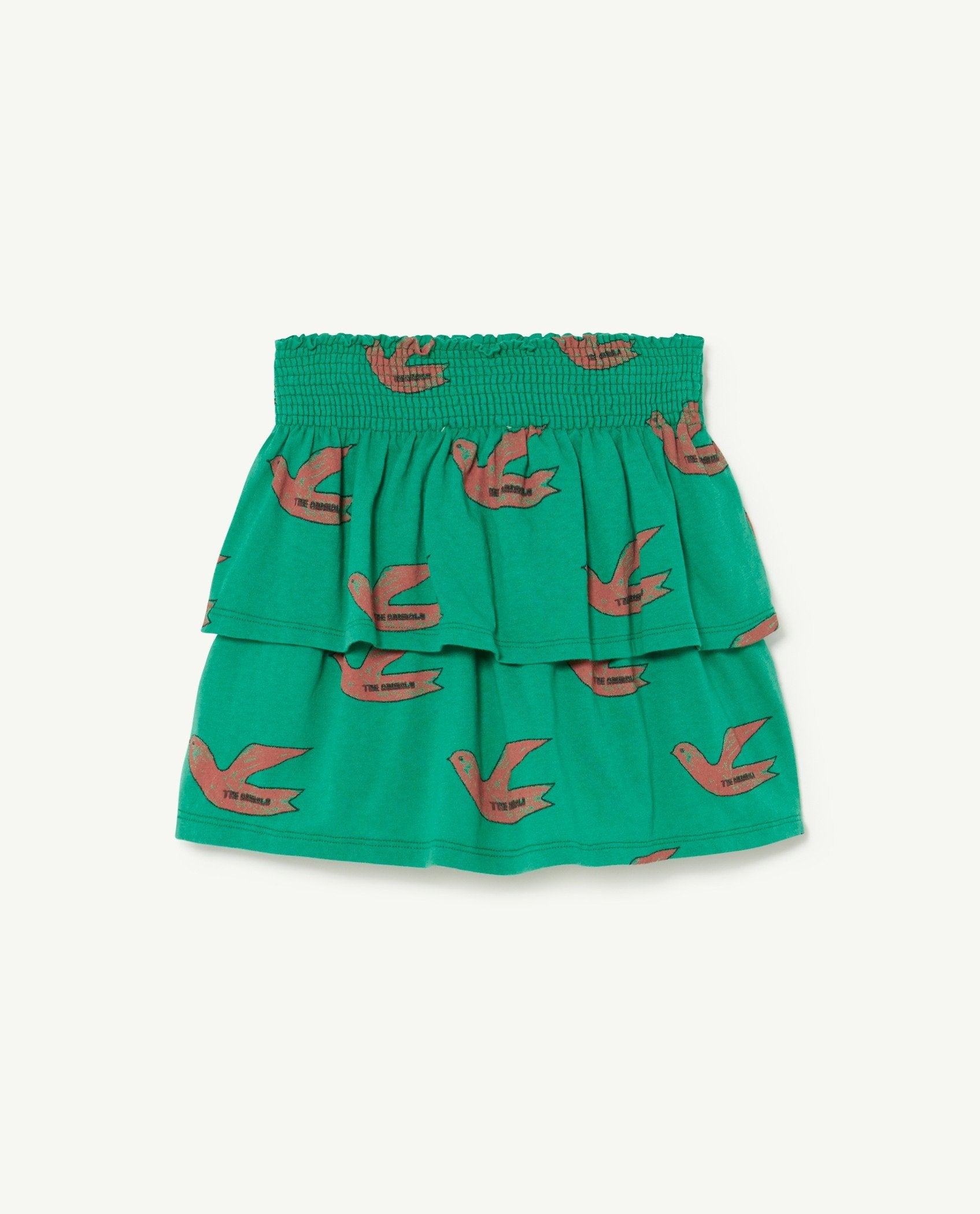 Green Birds Kiwi Skirt PRODUCT BACK