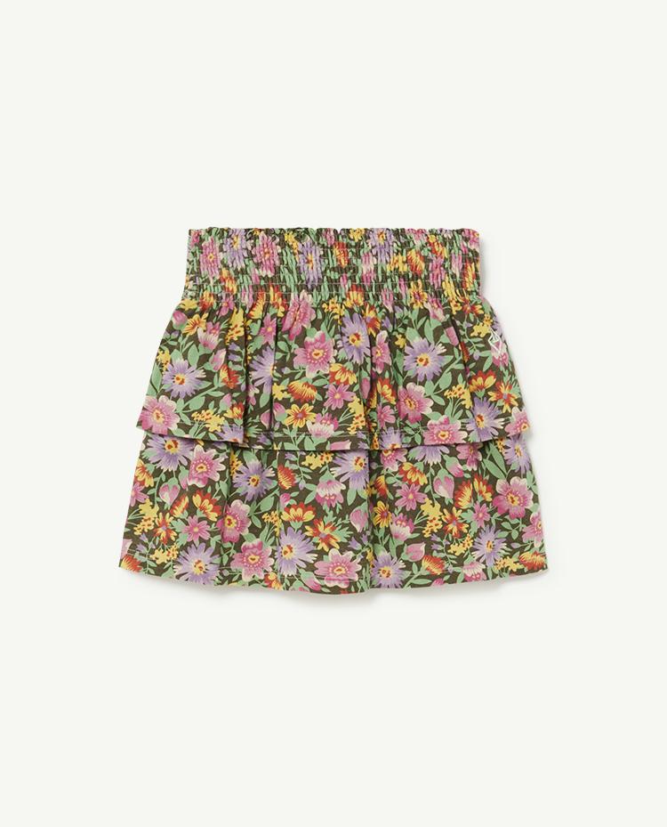 Beige Flowers Kiwi Skirt COVER