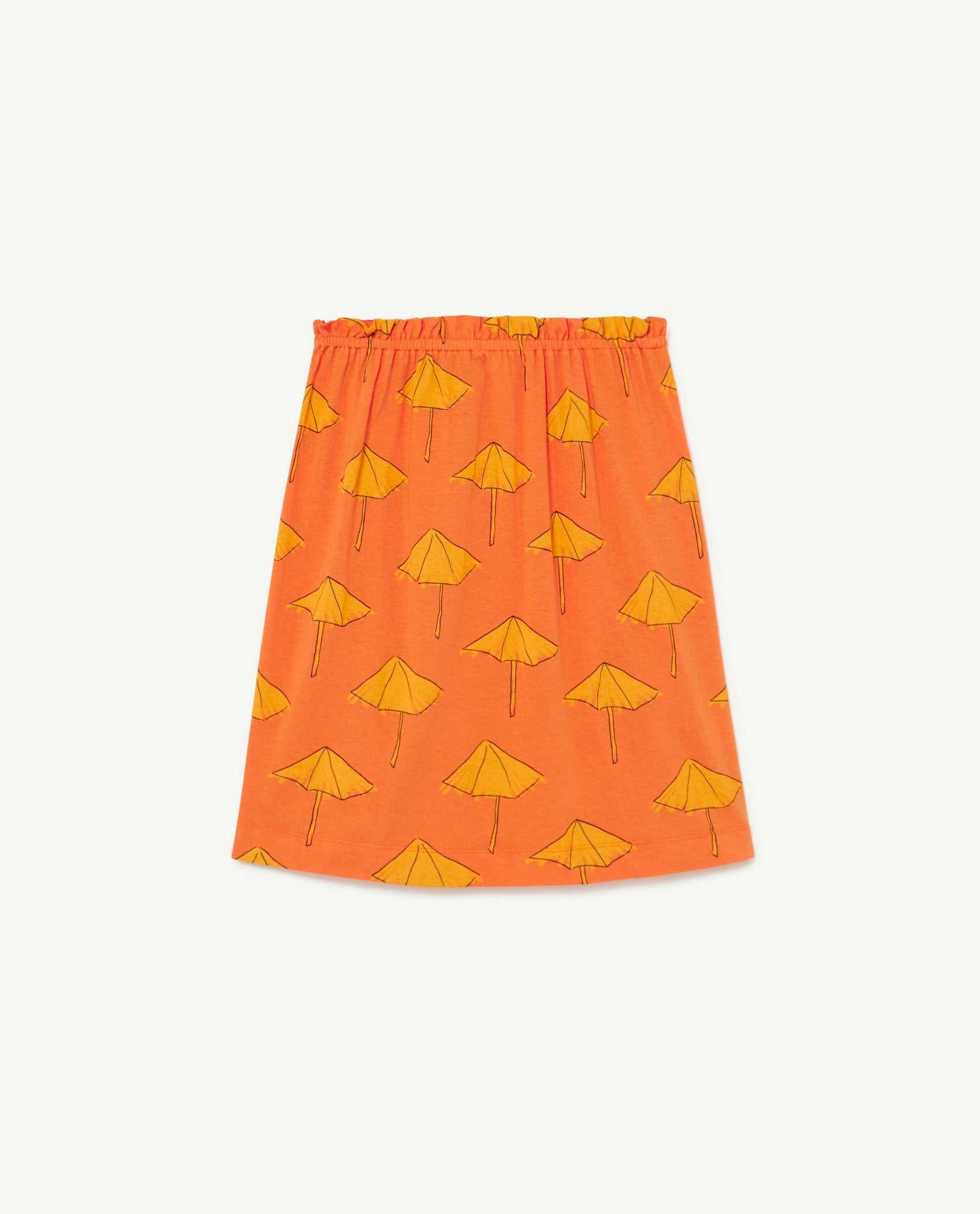 Orange Umbrellas Kitten Skirt PRODUCT BACK