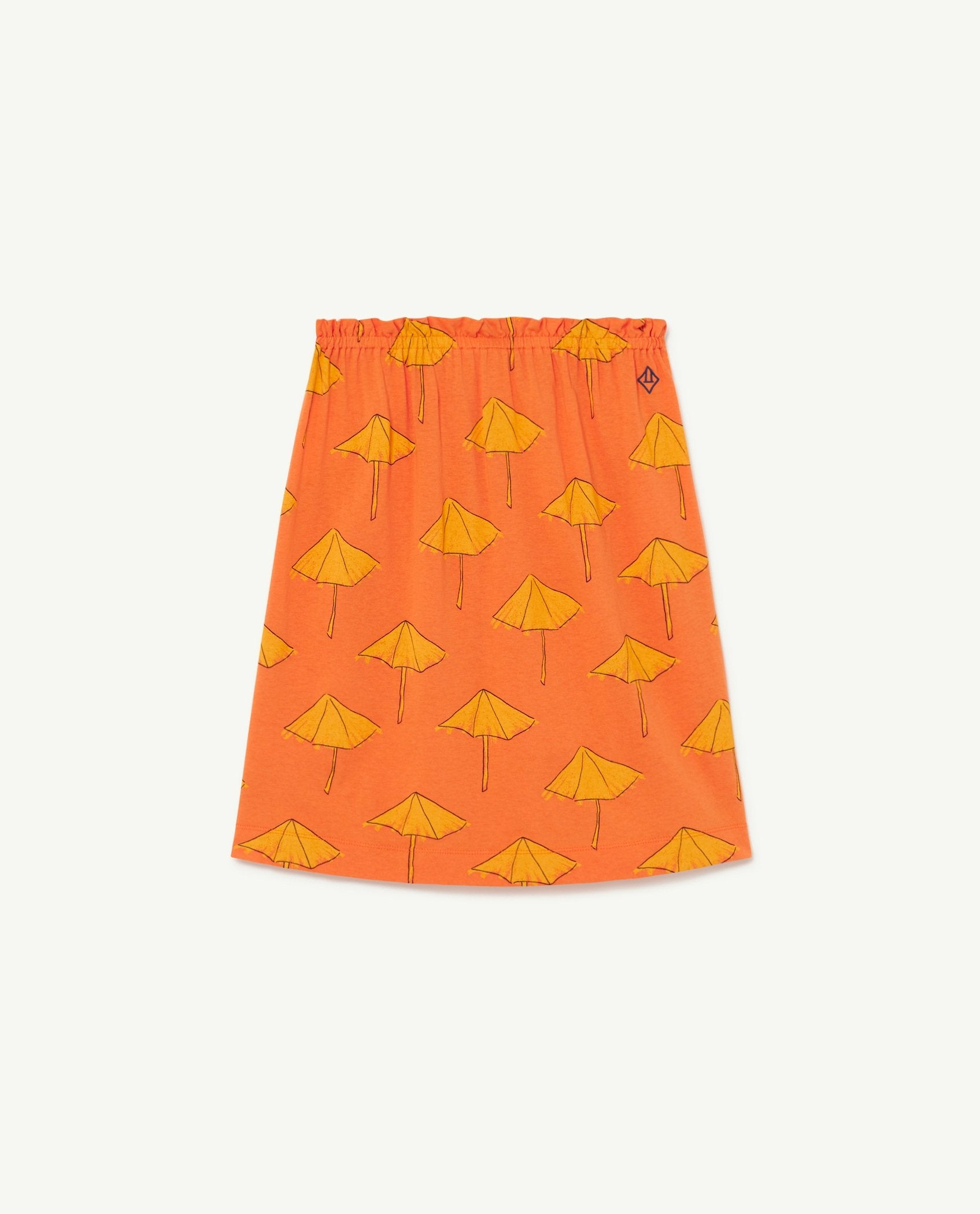 Orange Umbrellas Kitten Skirt PRODUCT FRONT