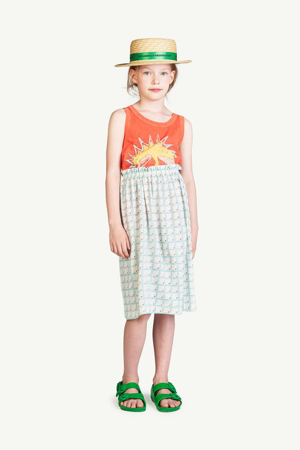 White Square Kitten Skirt MODEL FRONT