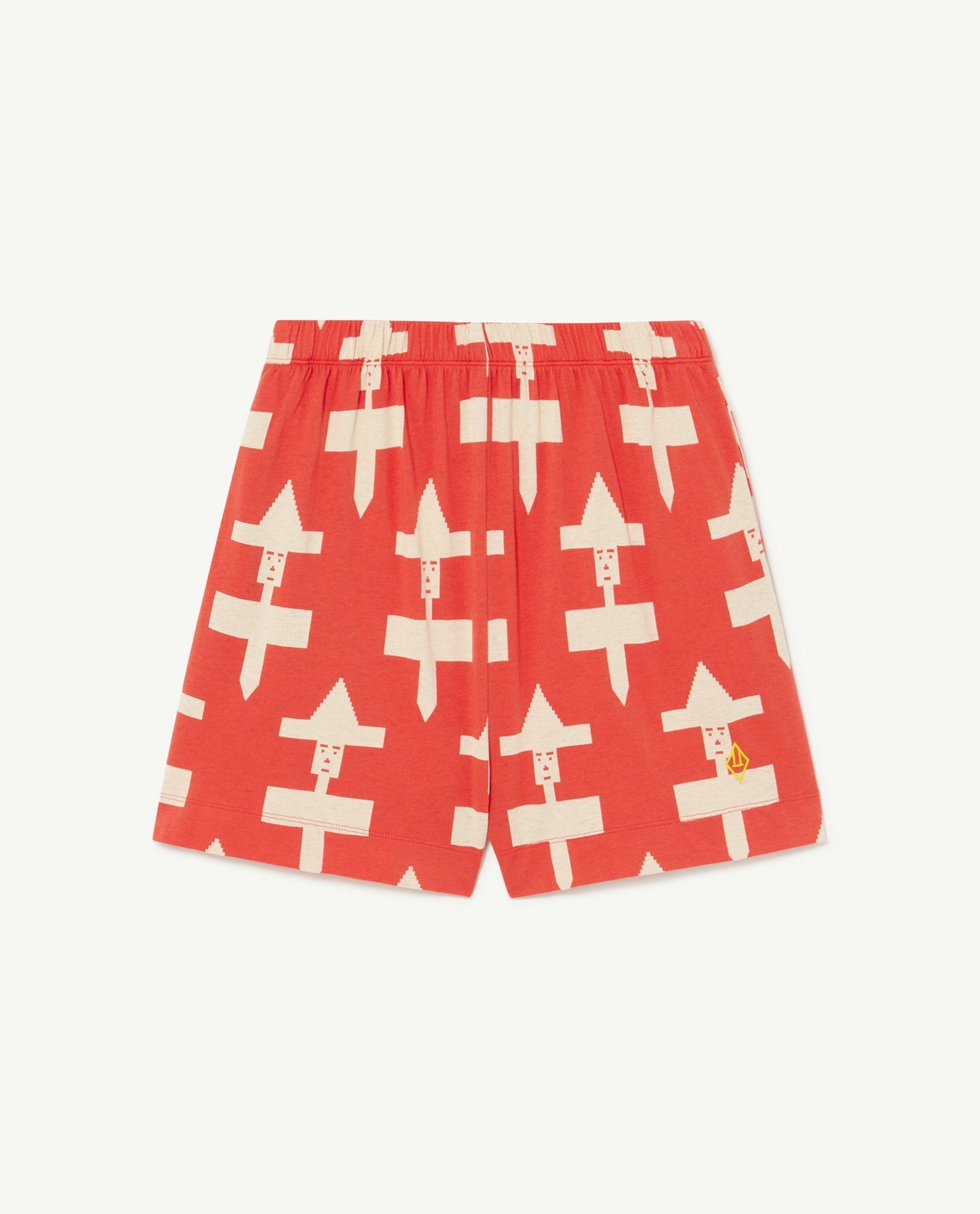 Red Geometric Mole Pants PRODUCT FRONT