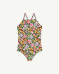 Deep Brown Flowers Trout Swimsuit