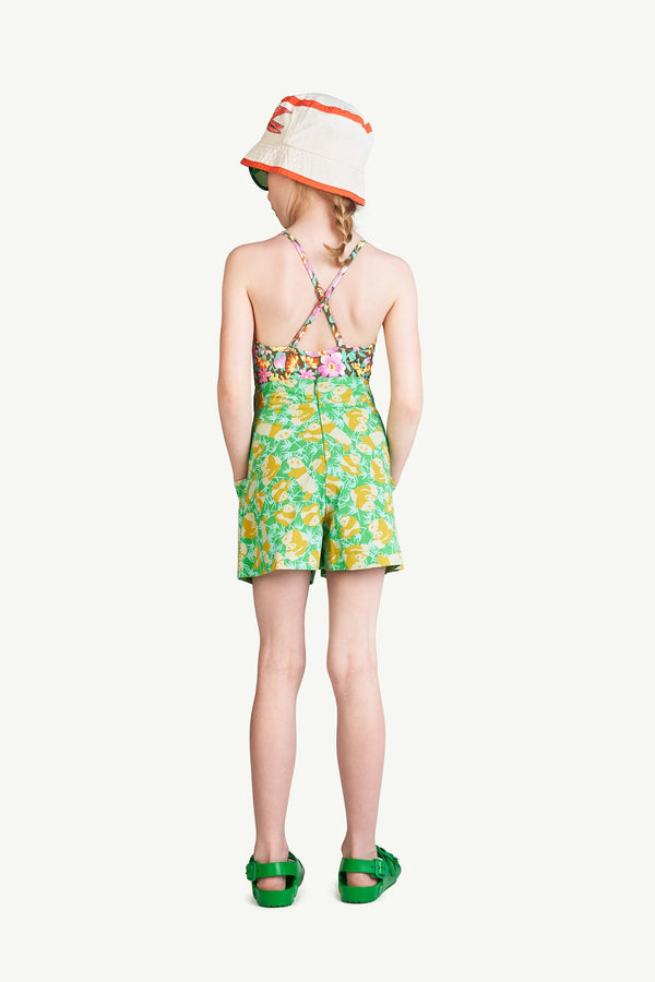 Deep Brown Flowers Trout Swimsuit MODEL BACK