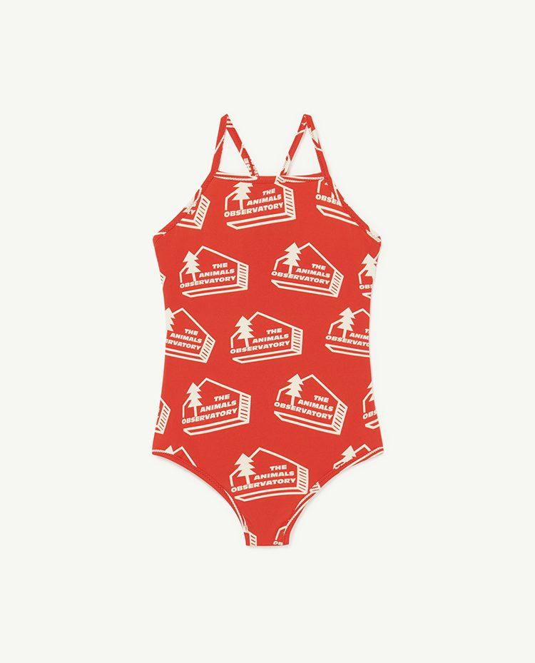 Red The Animals Trout Swimsuit COVER