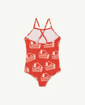 Red The Animals Trout Swimsuit PRODUCT BACK