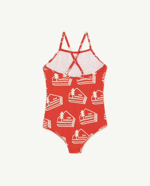 Red The Animals Trout Swimsuit PRODUCT BACK