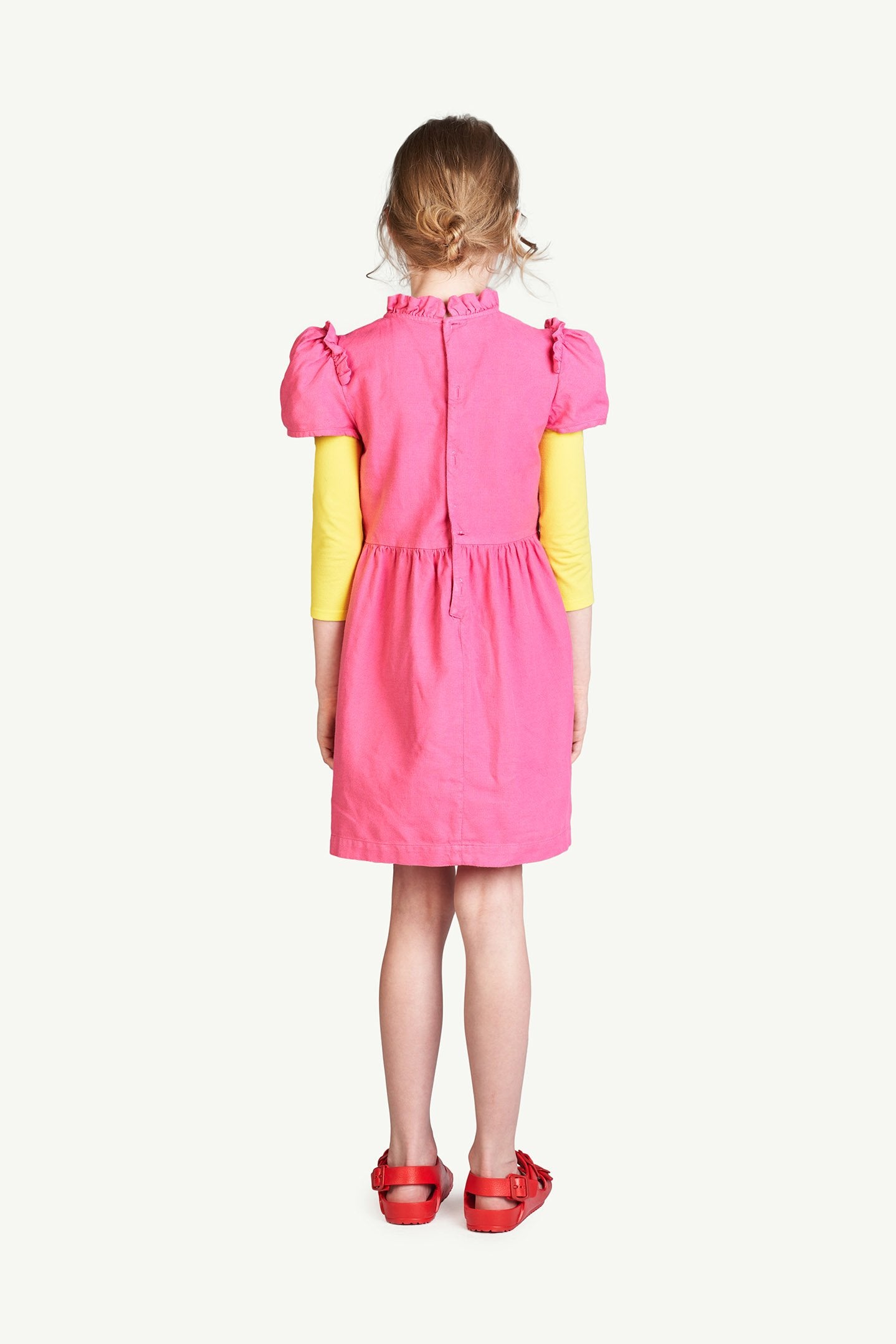 Pink Tortoise Dress MODEL BACK