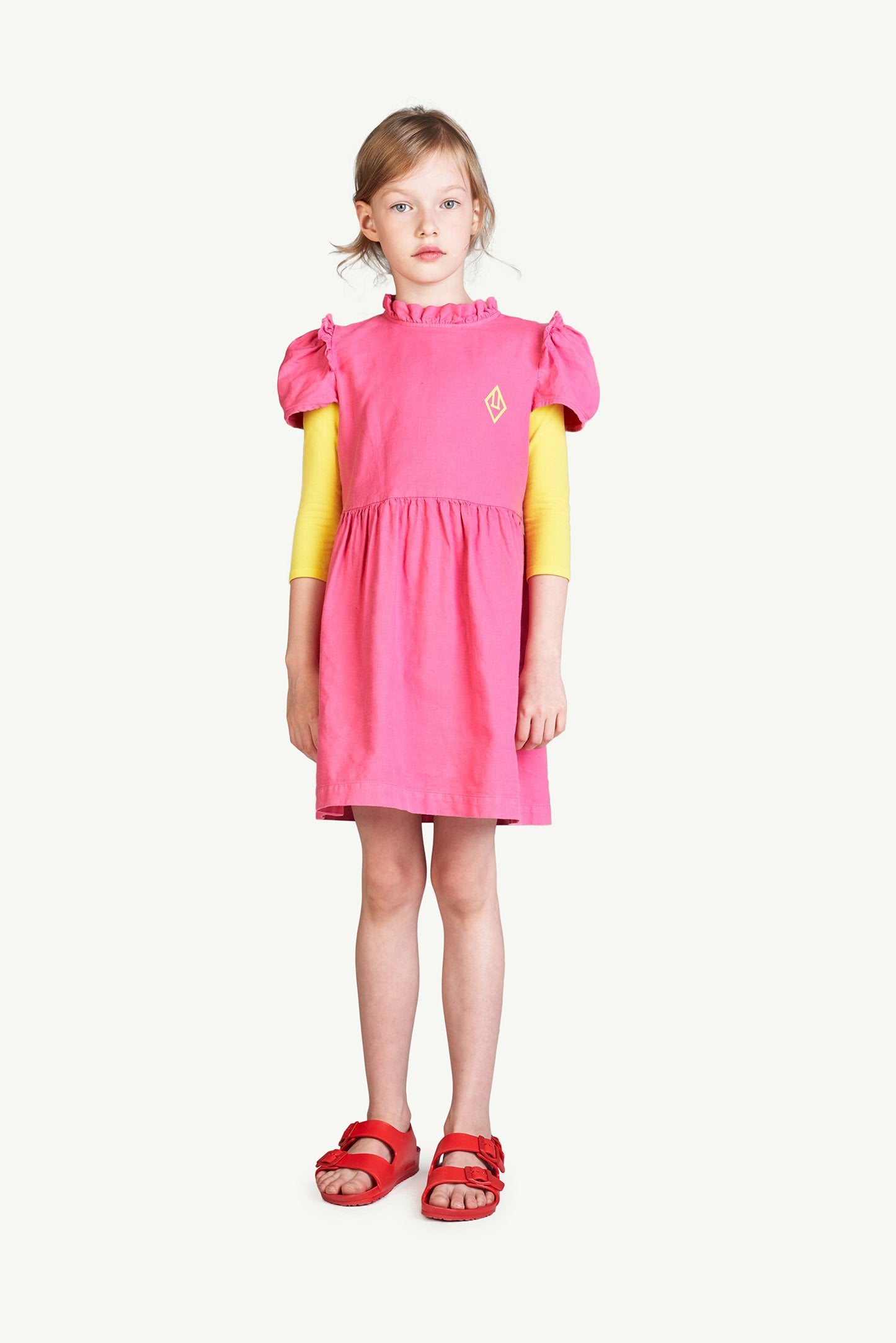 Pink Tortoise Dress MODEL FRONT
