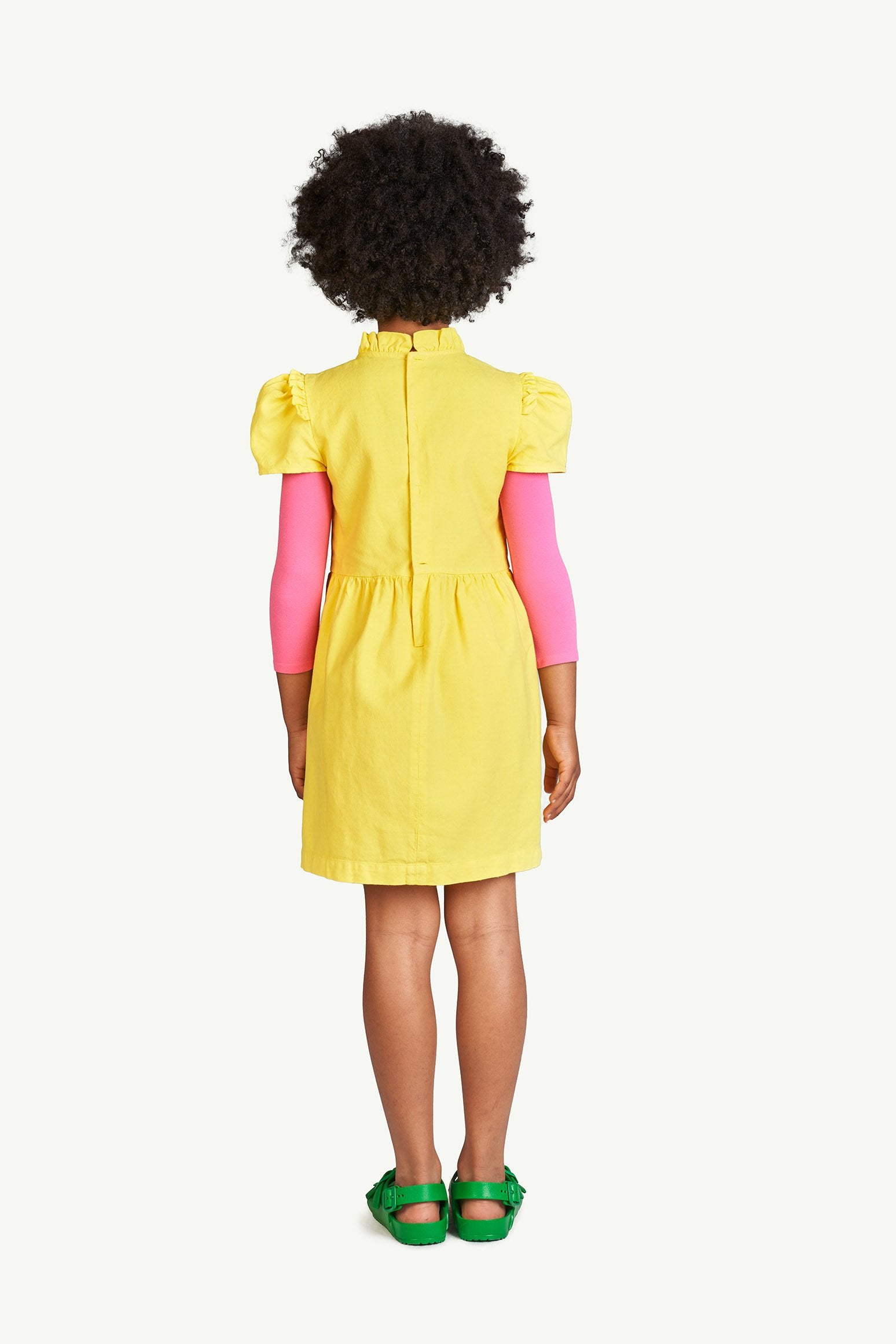 Yellow Tortoise Dress MODEL BACK