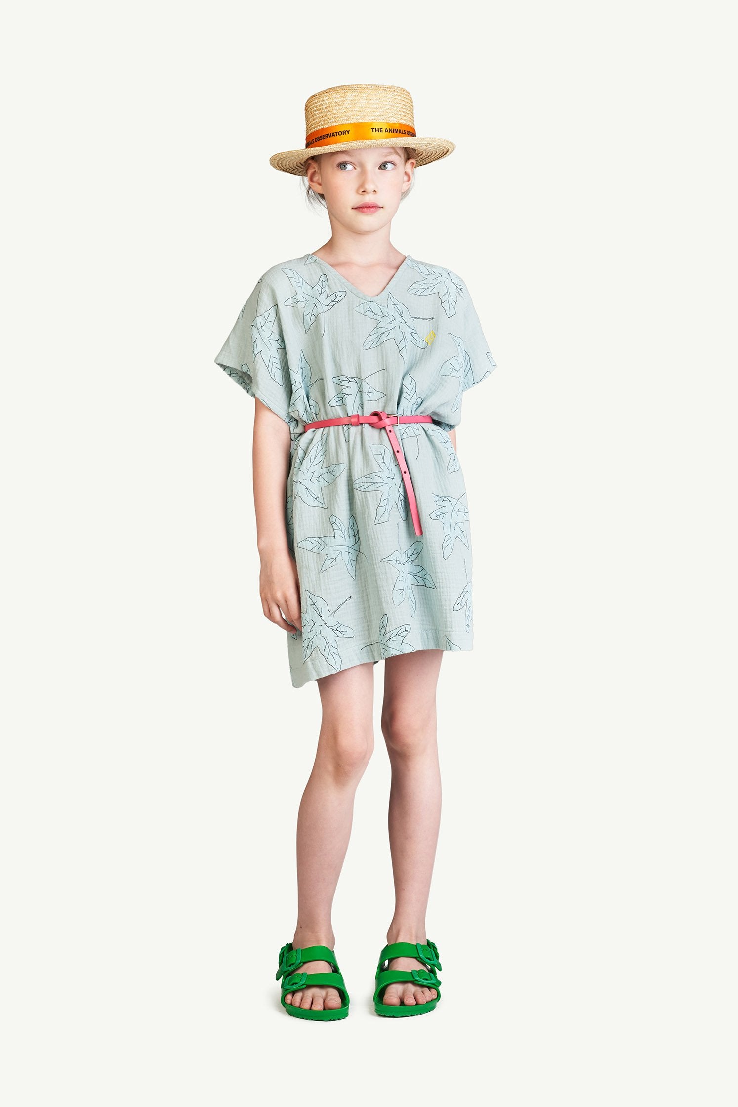Blue Leaves Marten Dress MODEL FRONT