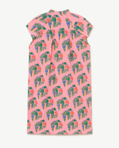 Pink Woods Swallow Dress PRODUCT BACK