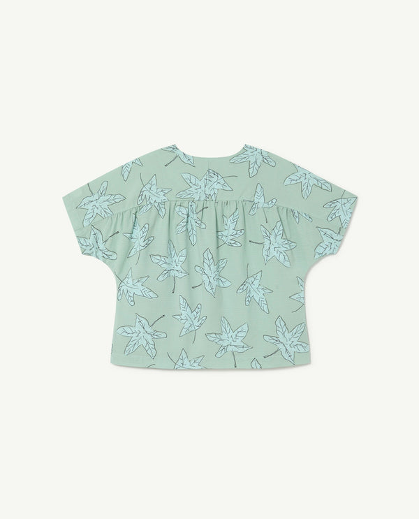 Blue Leaves Lamb Shirt PRODUCT BACK