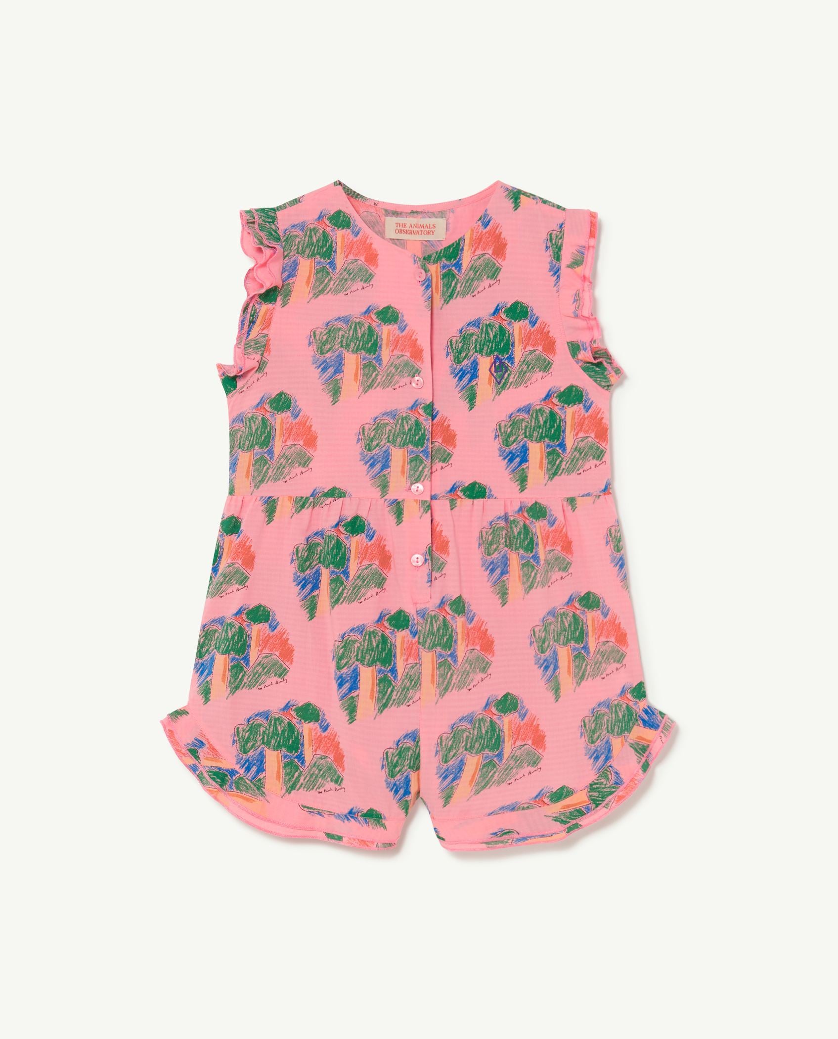 Pink Woods Squirrel Jumpsuit PRODUCT FRONT
