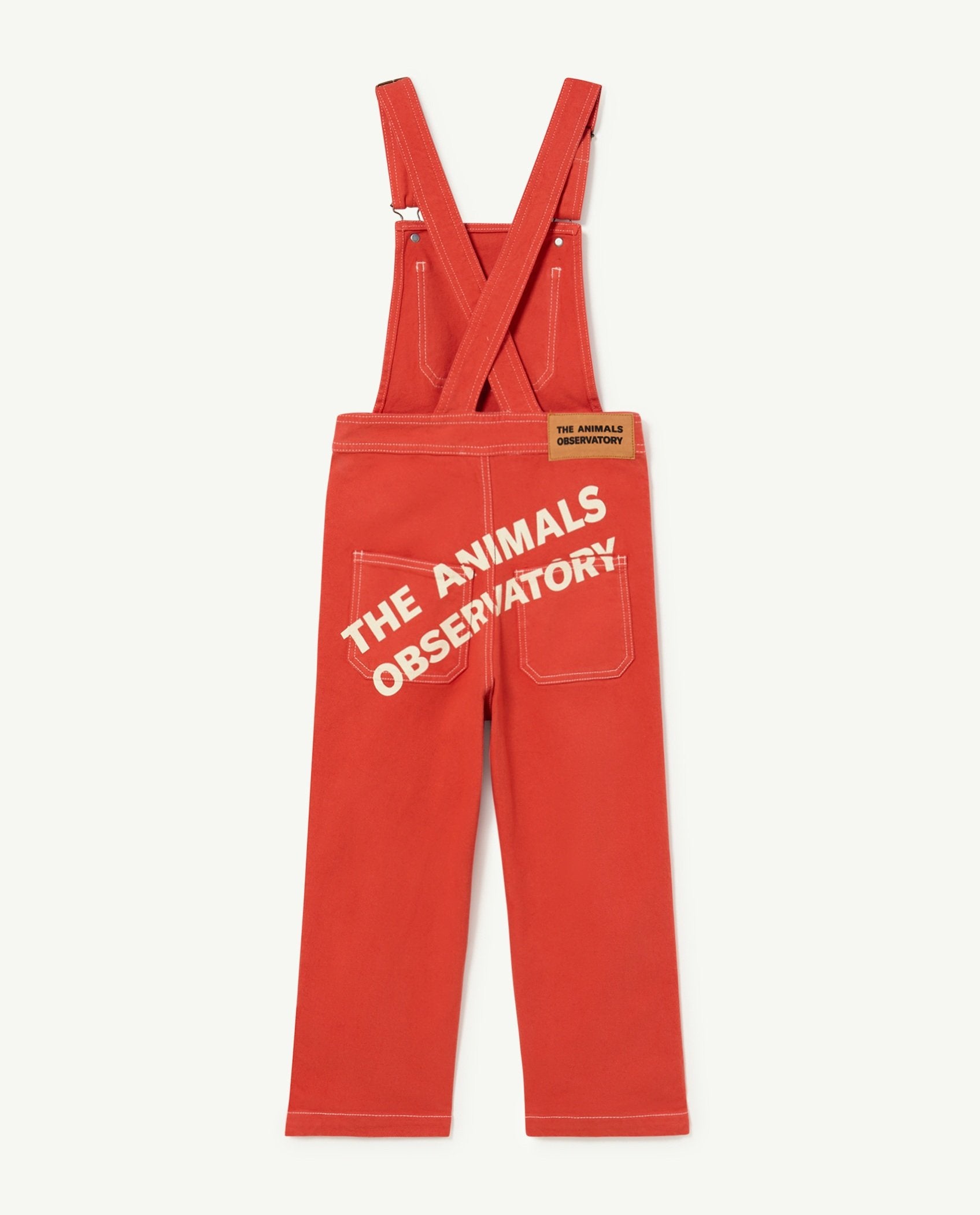 Red The Animals Mule Jumpsuit PRODUCT BACK