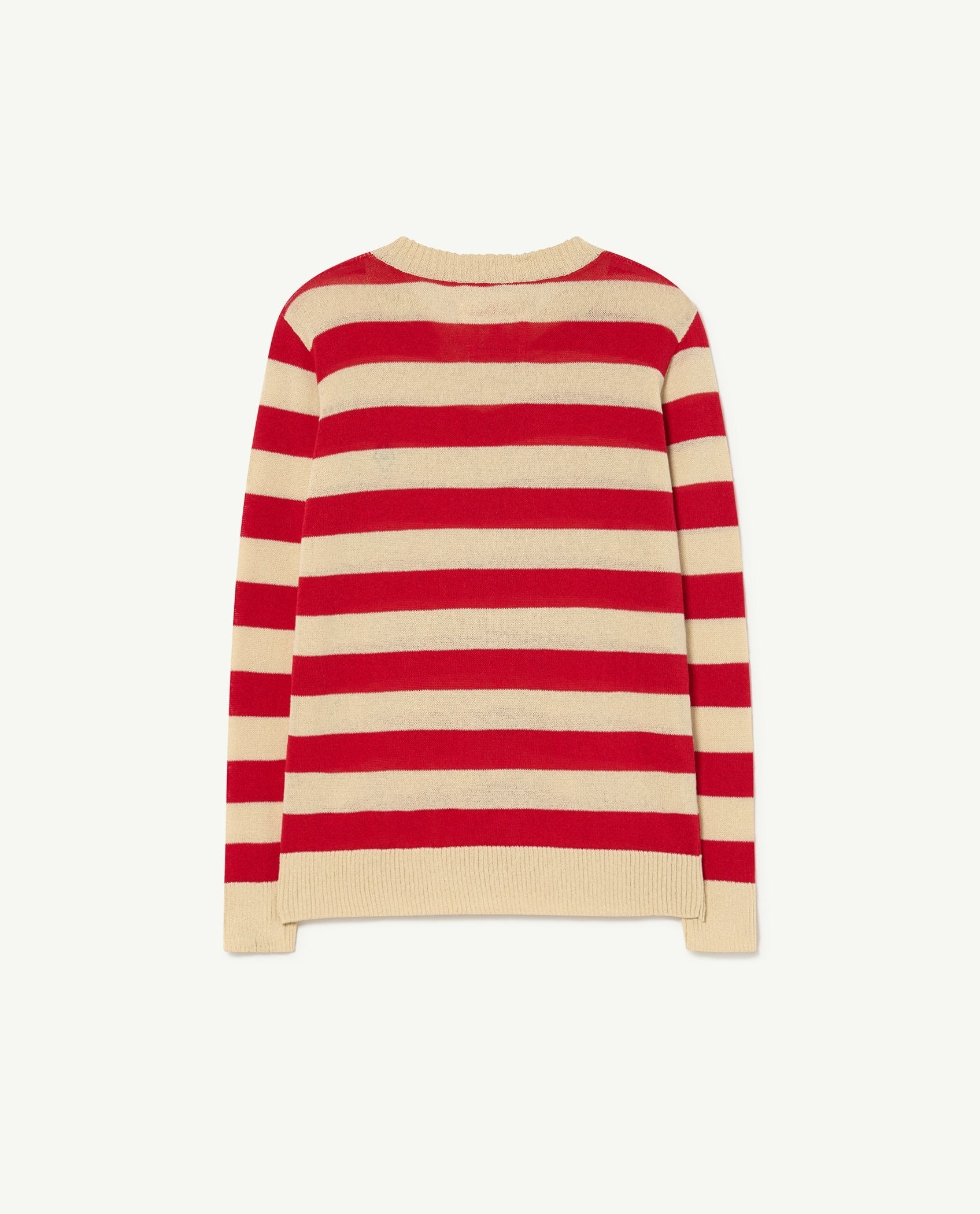 Red Stripes Toucan Cardigan PRODUCT BACK