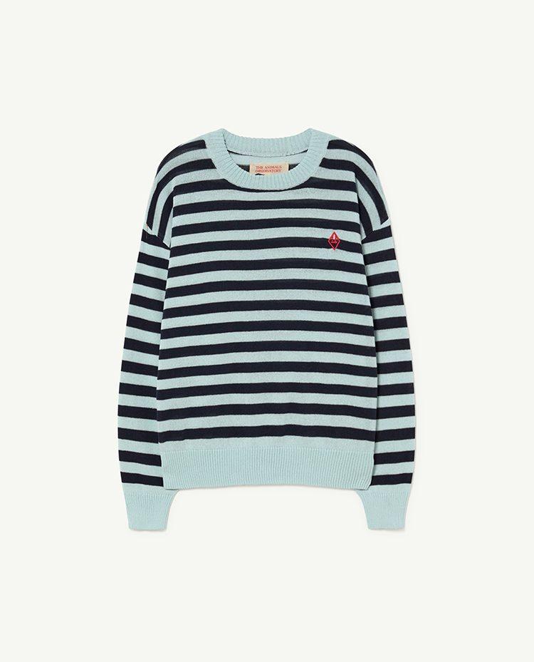 Blue Stripes Bull Sweater COVER