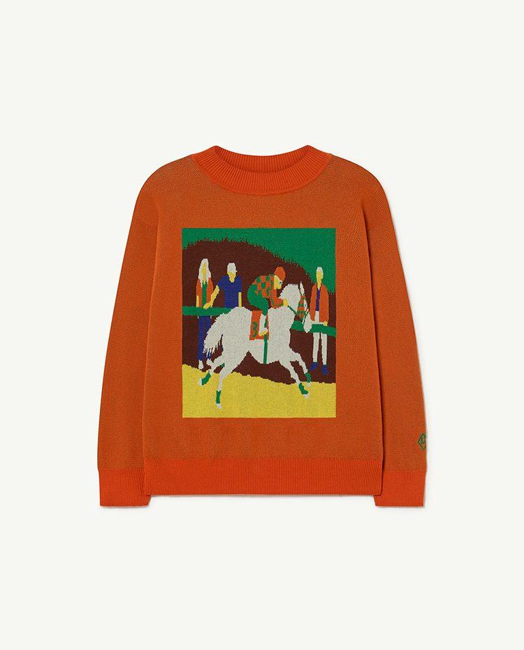 Orange Horse Bull Sweater COVER