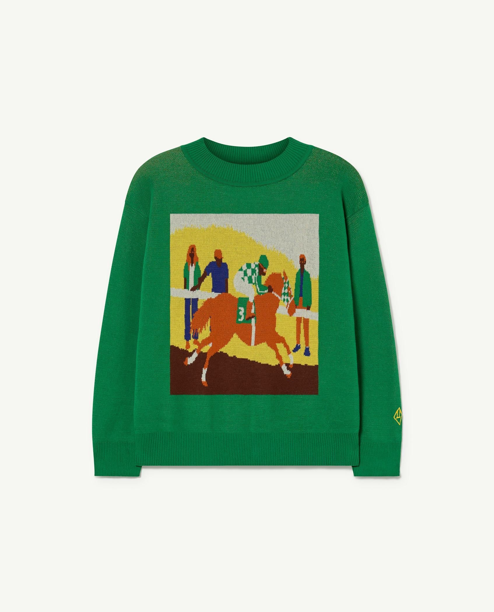 Green Horse Bull Sweater PRODUCT FRONT