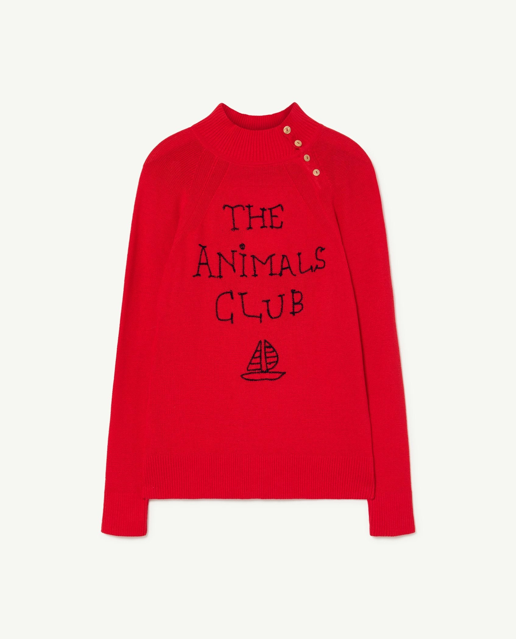 Red The Animals Club Raven Sweater PRODUCT FRONT