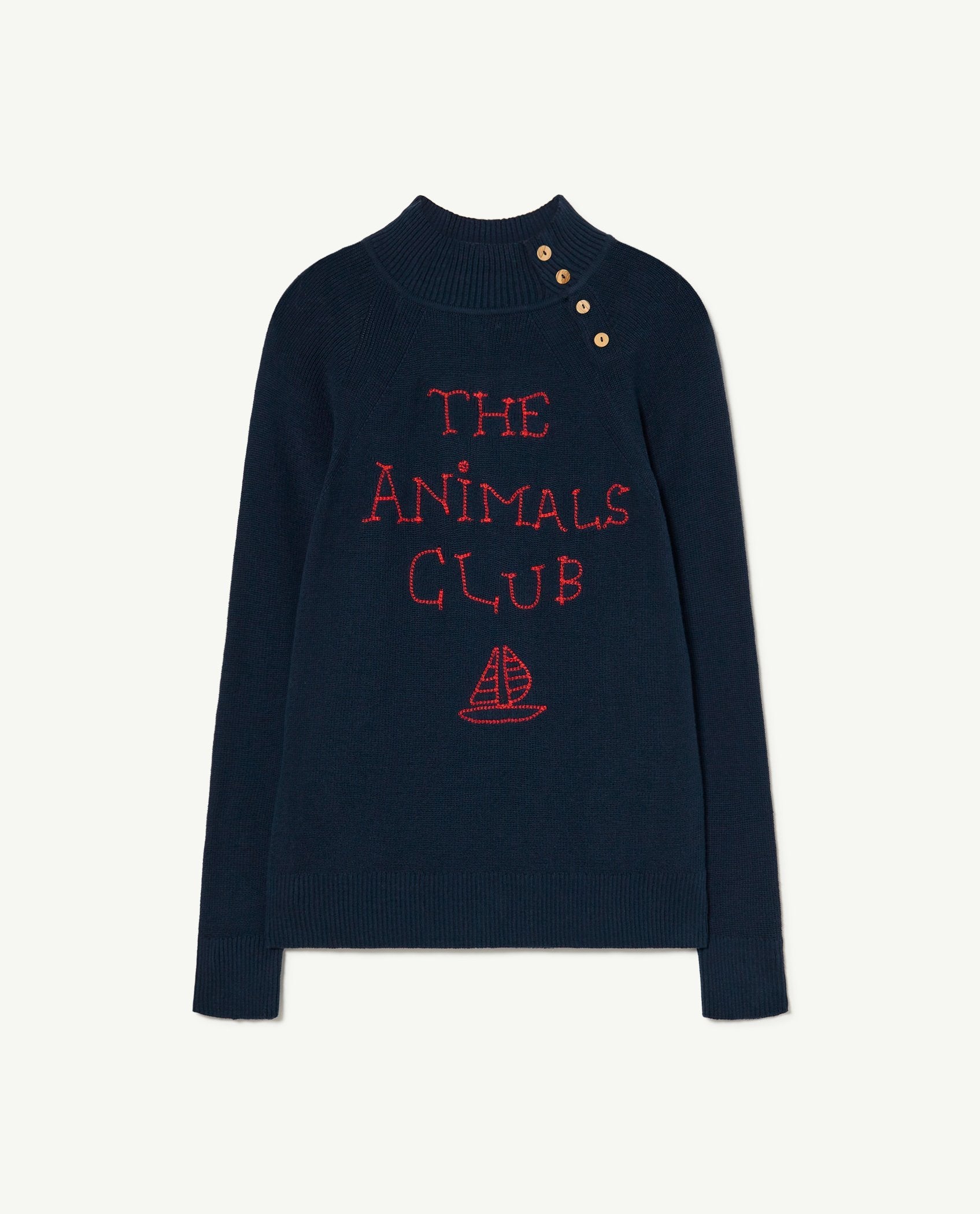 Navy The Animals Club Raven Sweater PRODUCT FRONT
