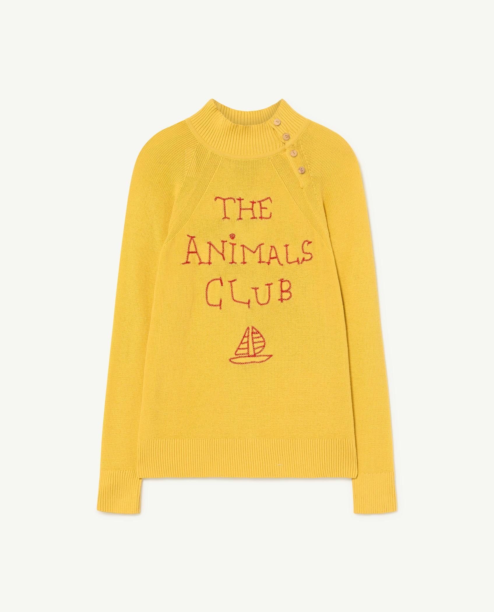 Yellow The Animals Club Raven Sweater PRODUCT FRONT