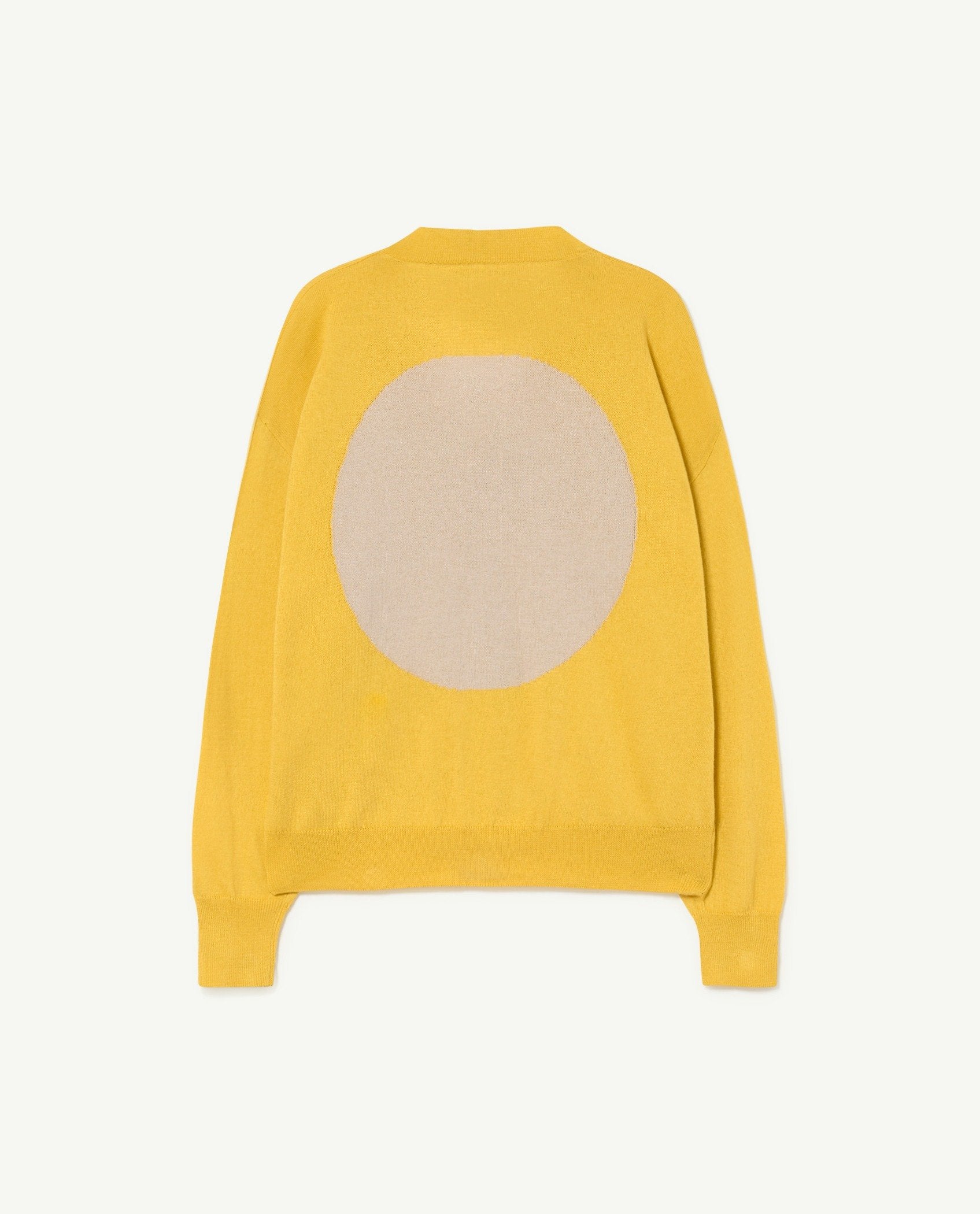 Yellow Round Racoon Cardigan PRODUCT BACK