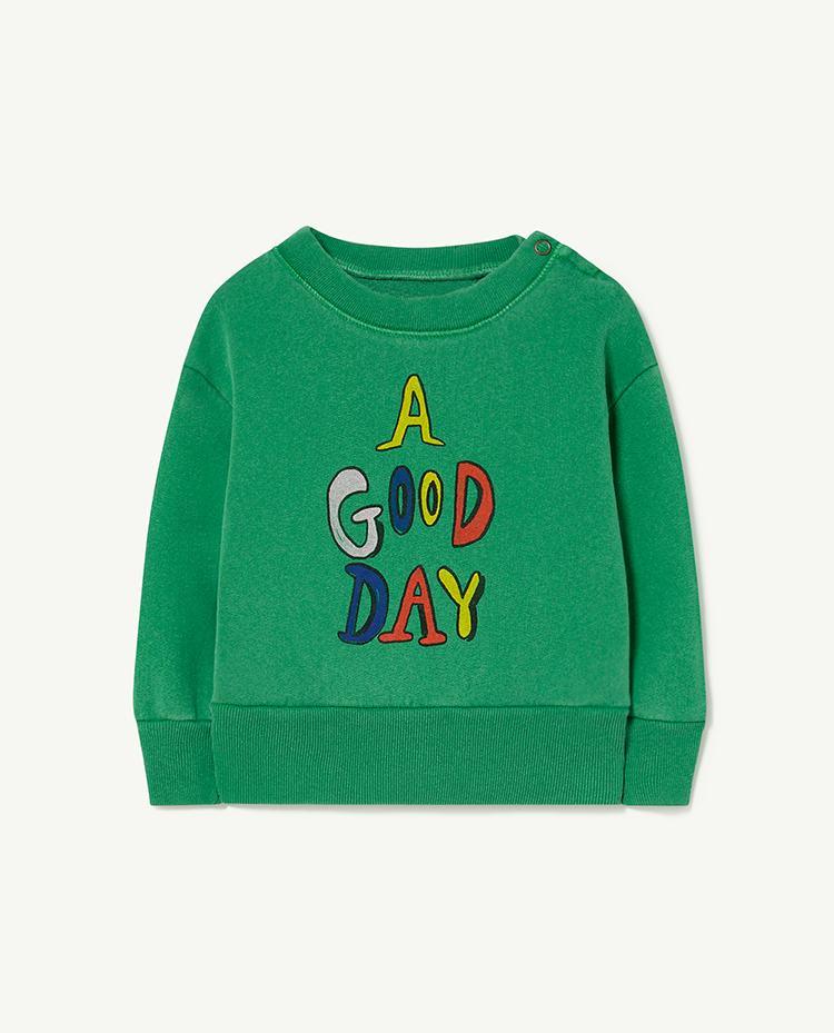 Green Bear Baby Good Day Sweatshirt COVER