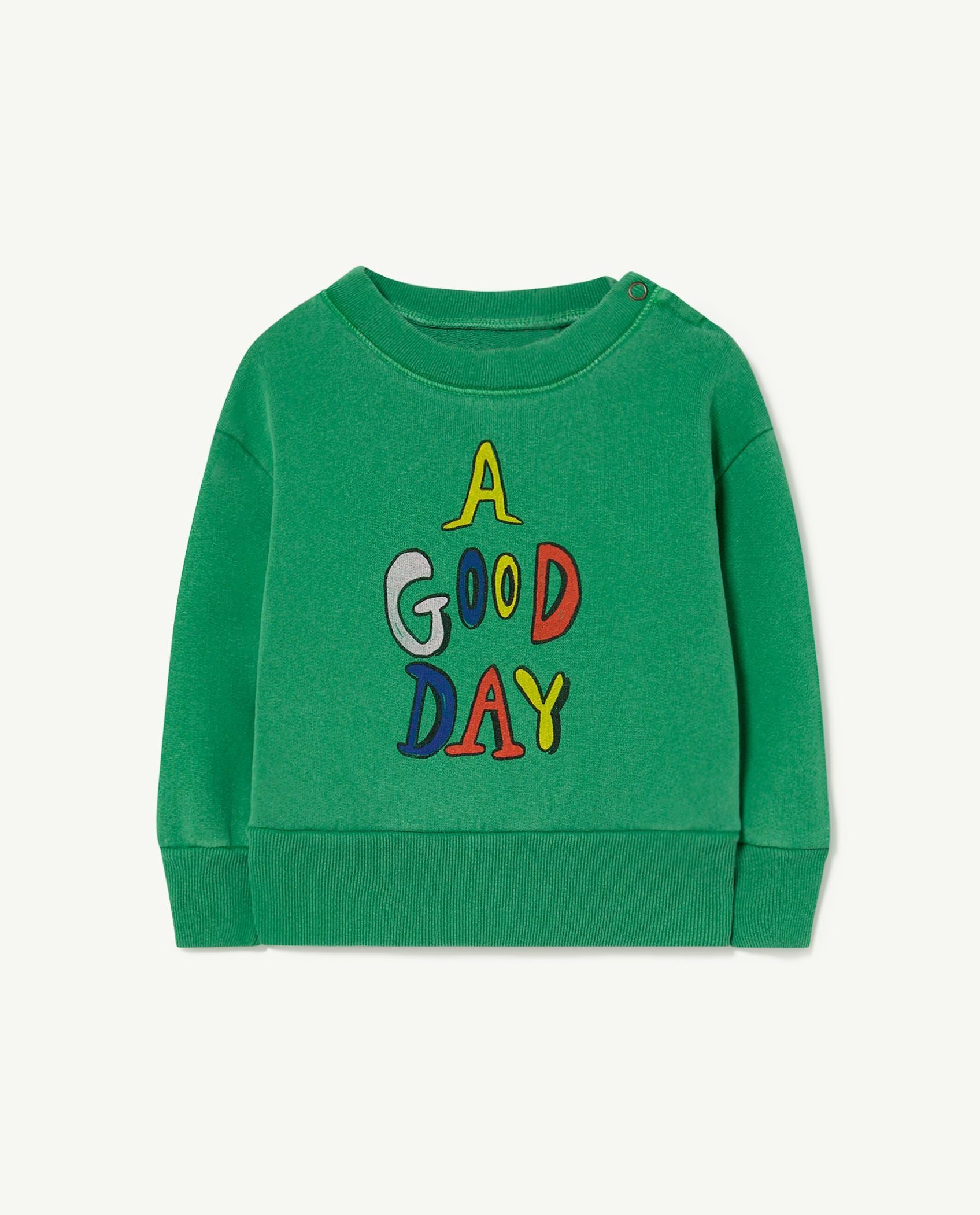 Green Bear Baby Good Day Sweatshirt PRODUCT FRONT