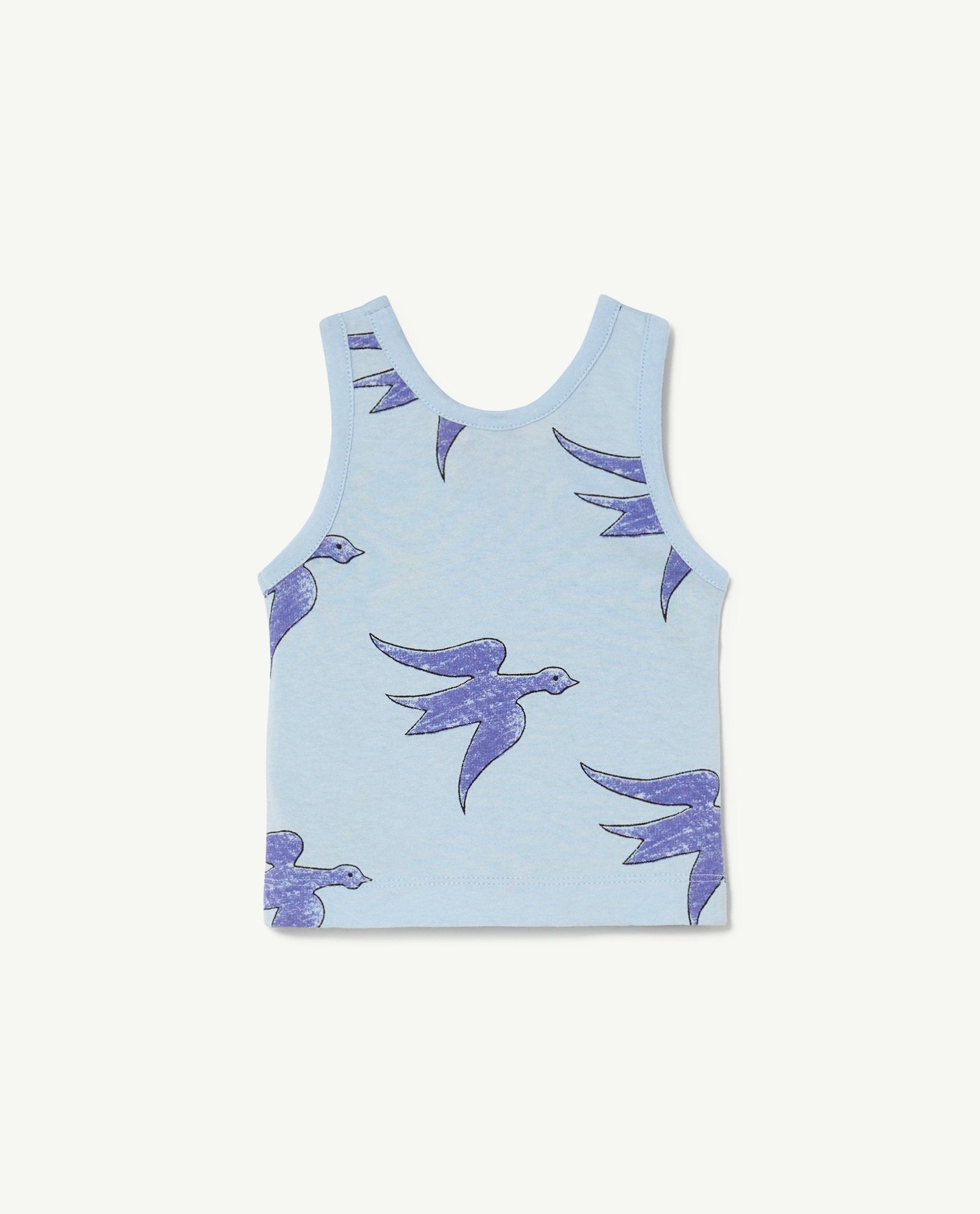 Blue Flying Birds Frog Baby T-Shirt PRODUCT BACK