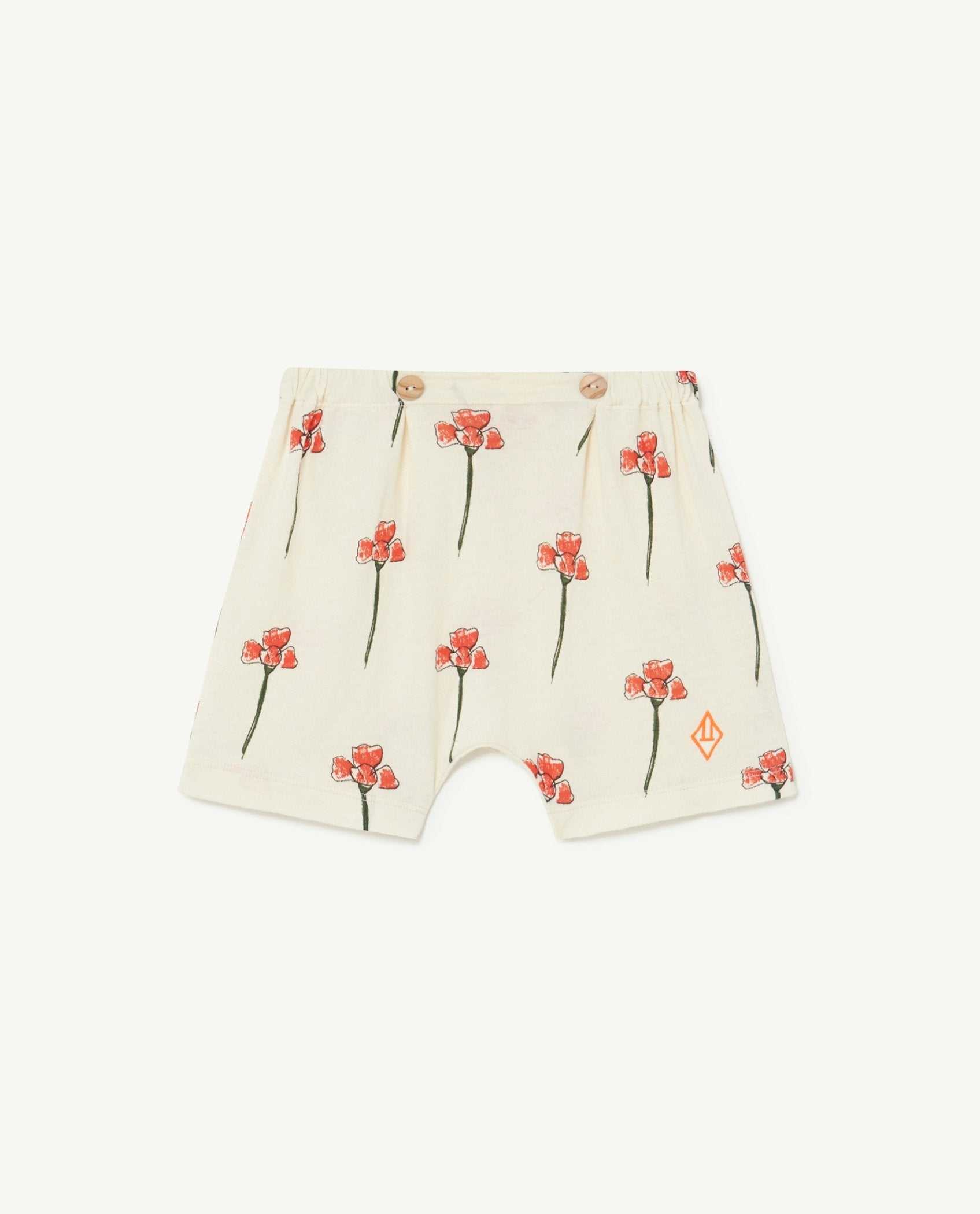 White Carnations Mole Baby Pants PRODUCT FRONT