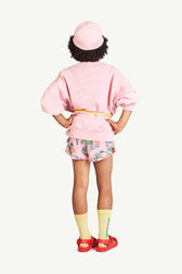 Soft Pink Elastic Hamster Cap MODEL BACK