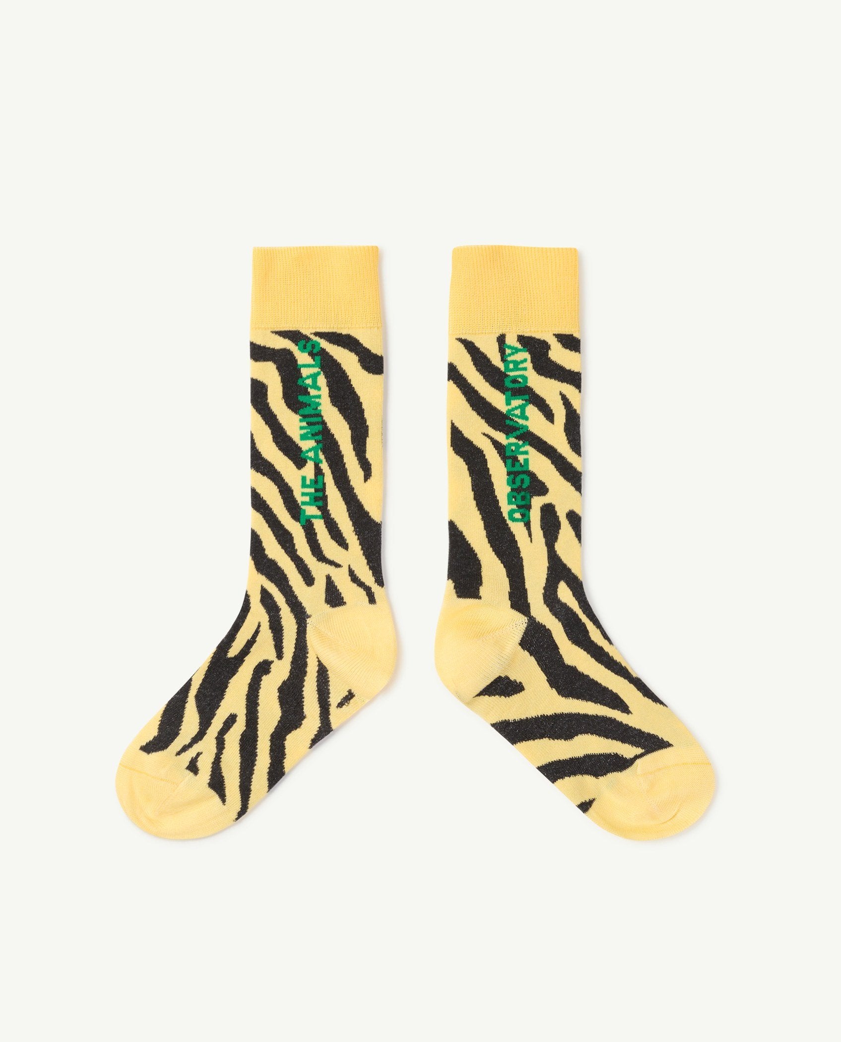 Yellow Zebra Worm Socks PRODUCT FRONT